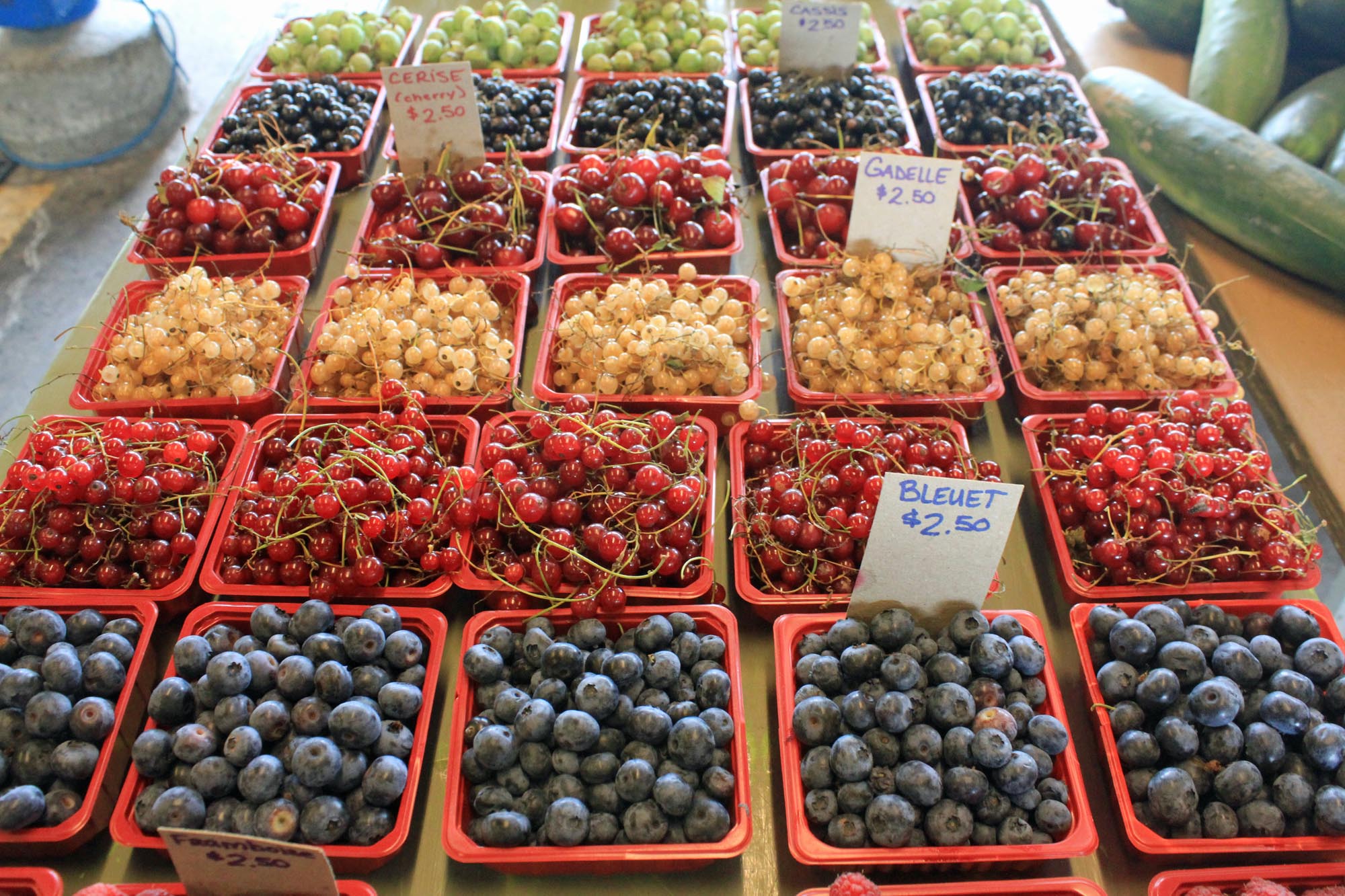 Québec ville, marché, fruits