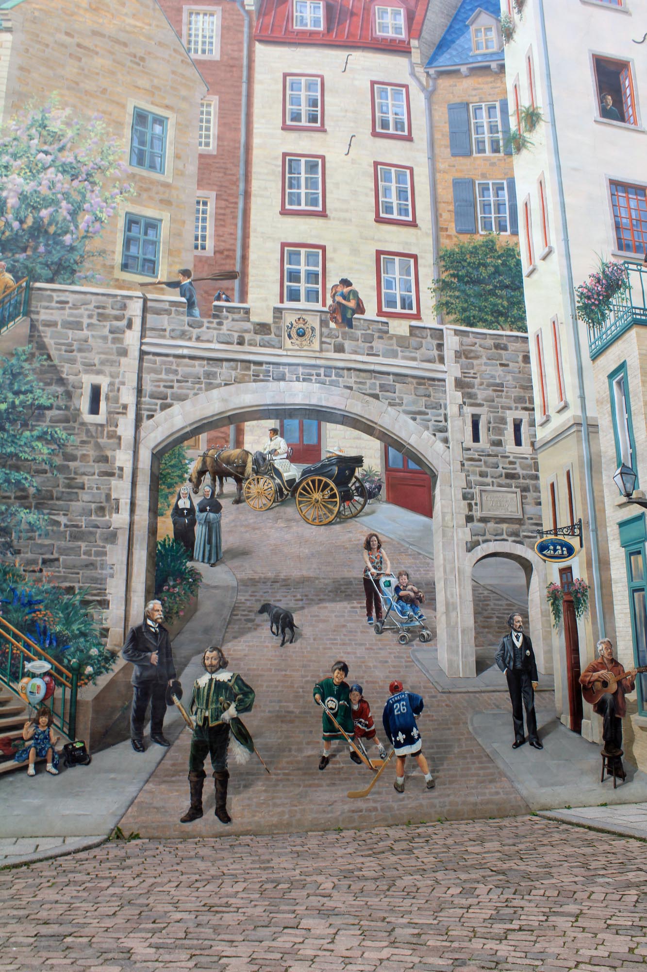 Québec ville, fresque des Quebecois