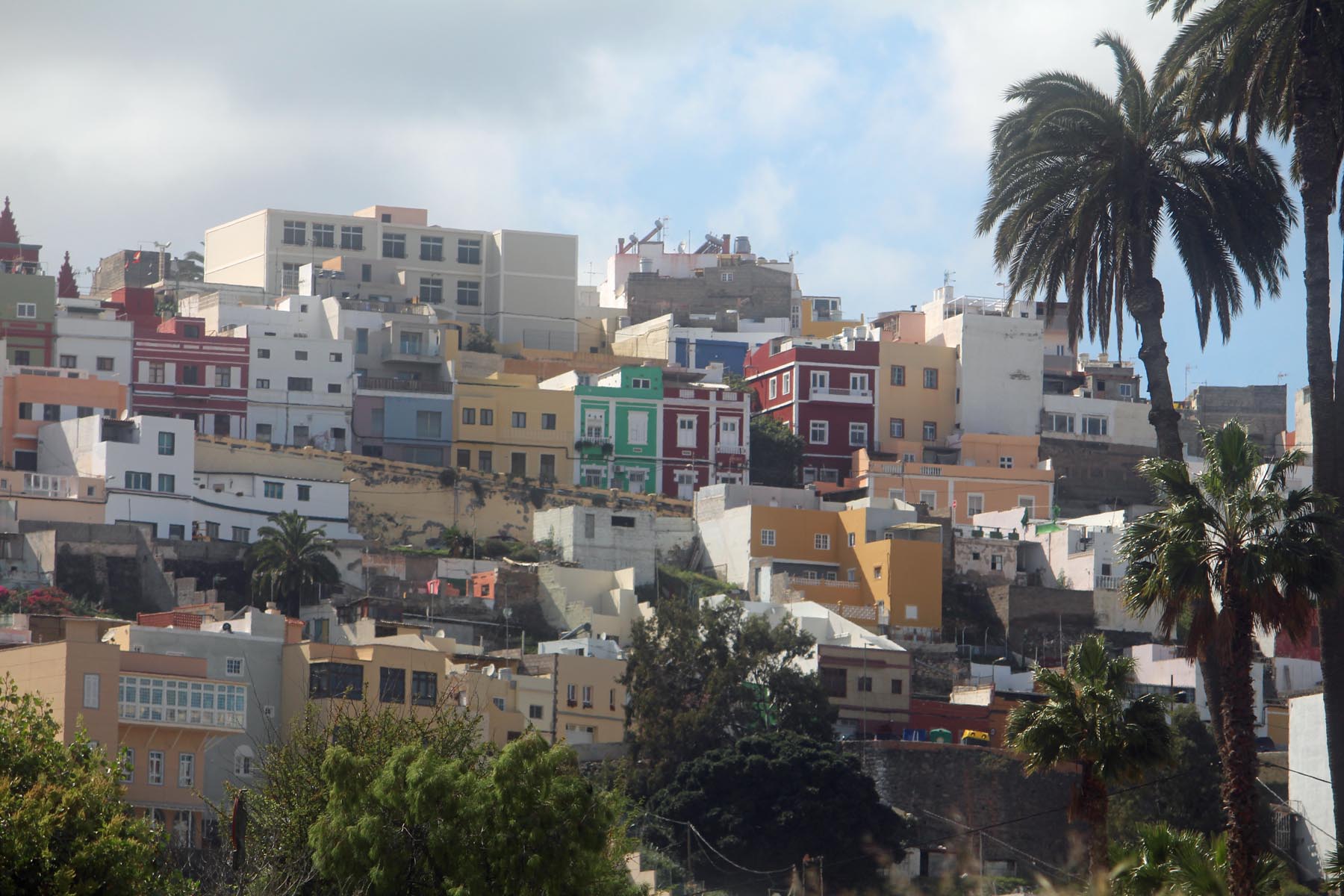 Las Palmas de Grande Canarie, Triana, maisons colorées