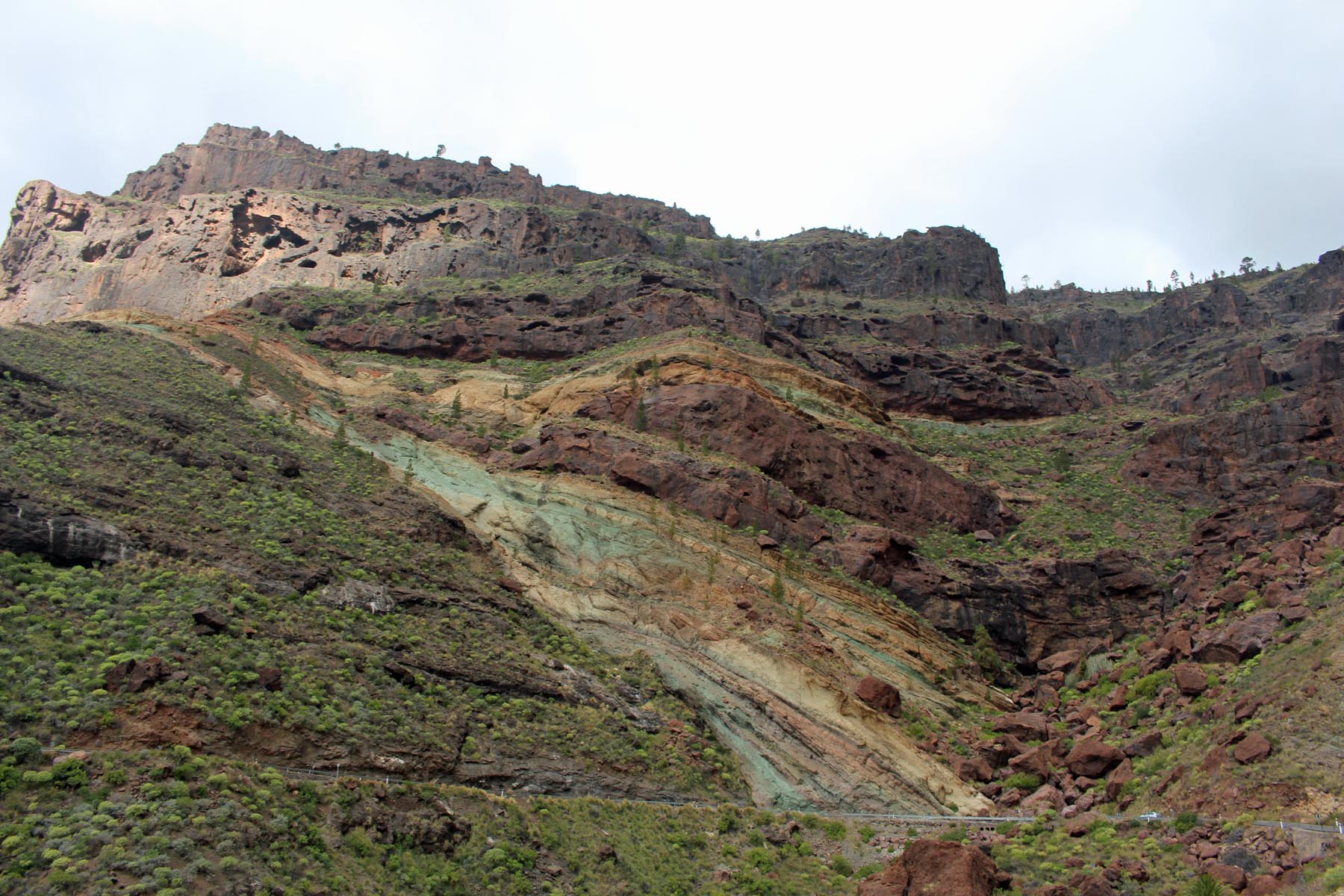 Grande Canarie, paysage, Mogan, roche colorée