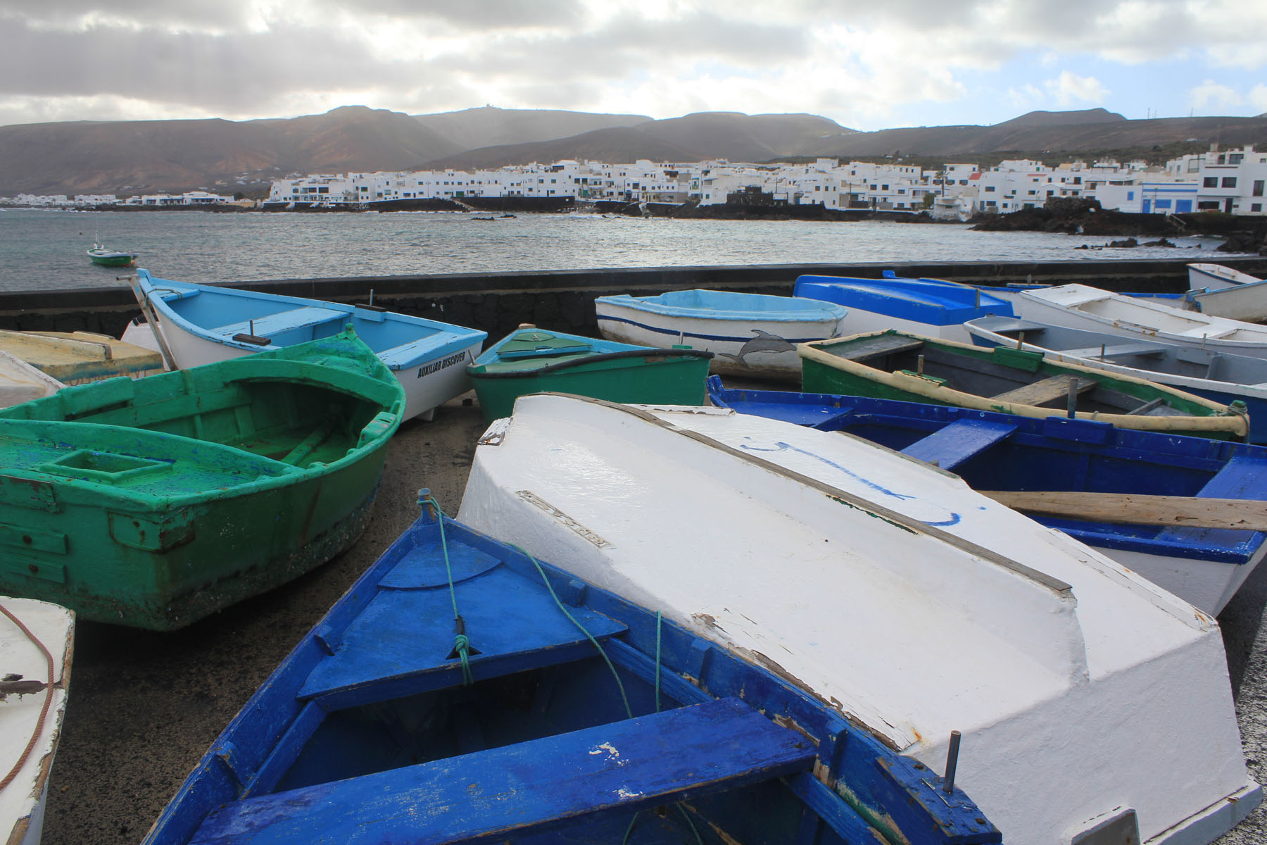 Lanzarote, Punta de Mejores, bateaux
