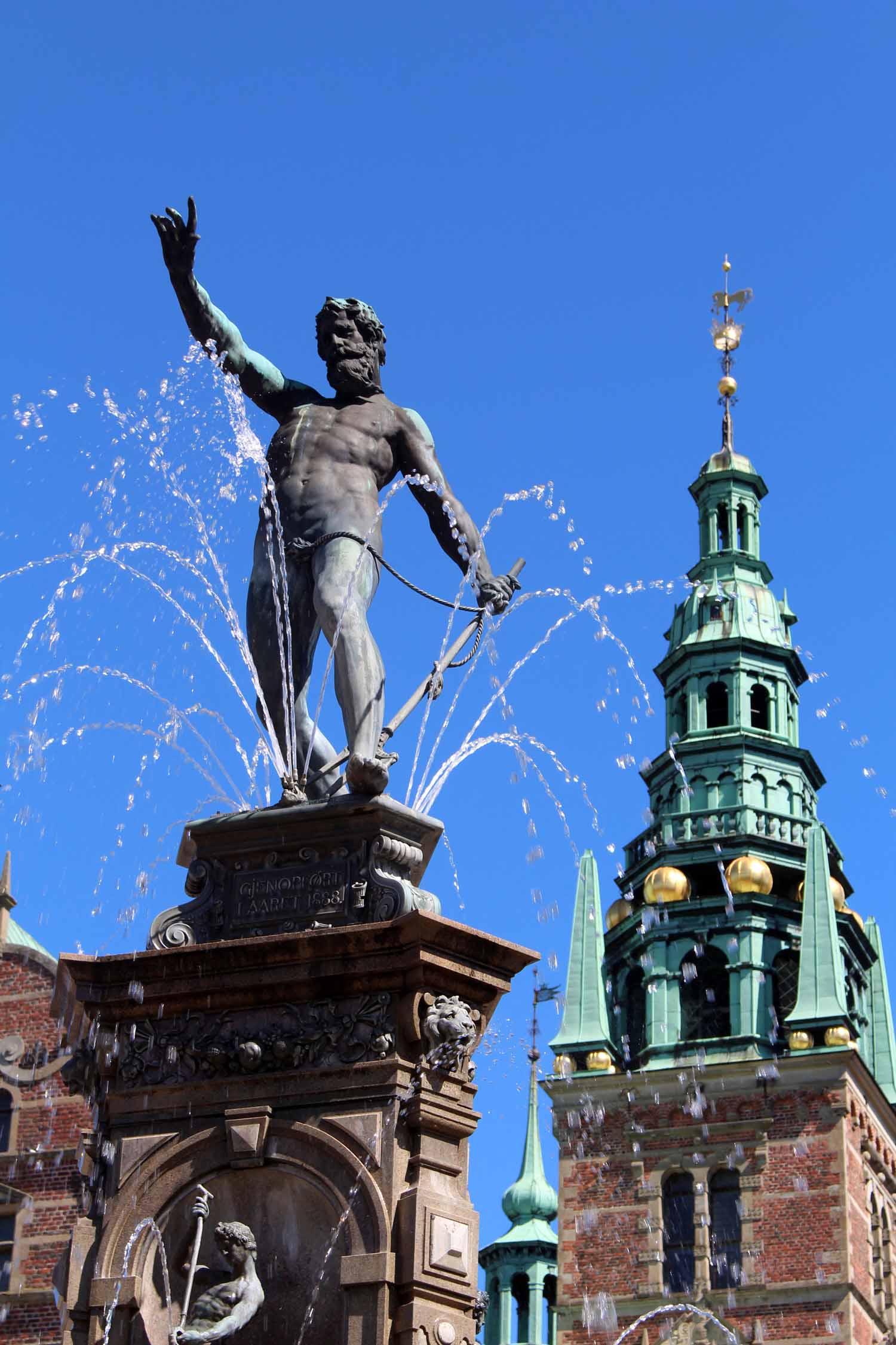 Hillerød, Château de Frederiksborg, fontaine