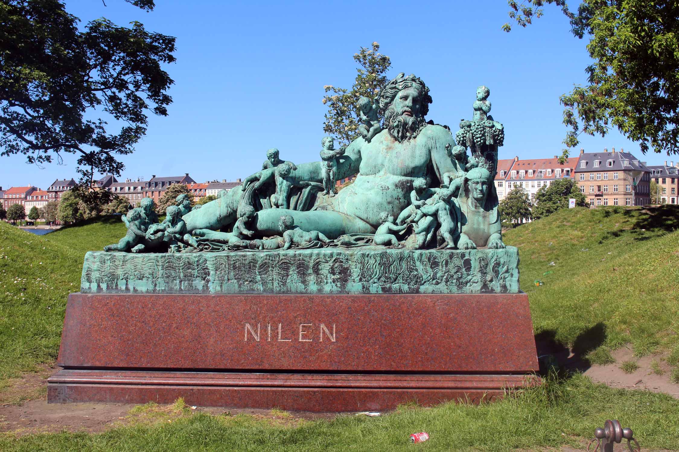 Copenhague, statue Nilen