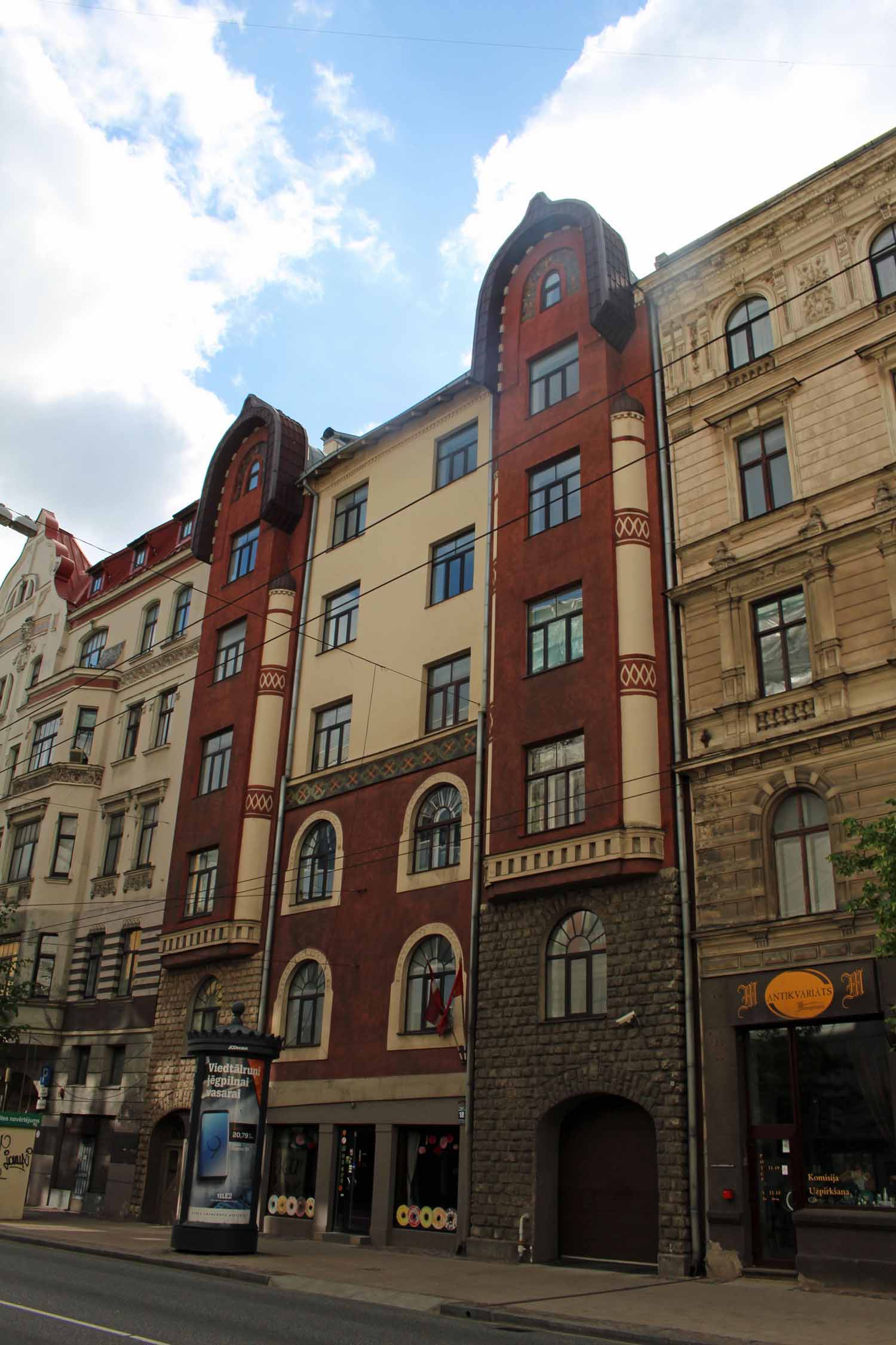 Riga, Art Nouveau, rue Valdemara iela