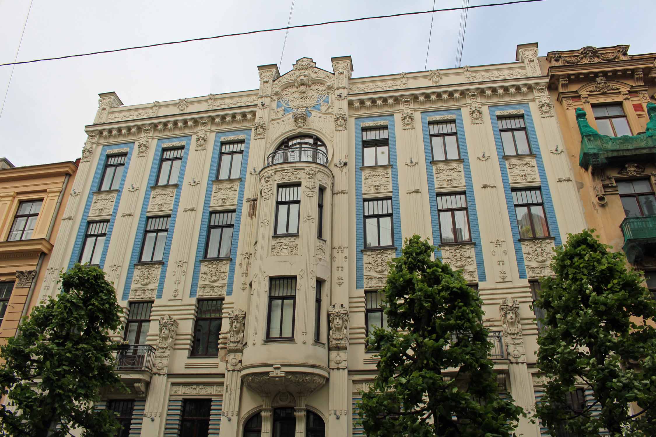 Riga, Art Nouveau, rue albertas, Mihails Eizensteins
