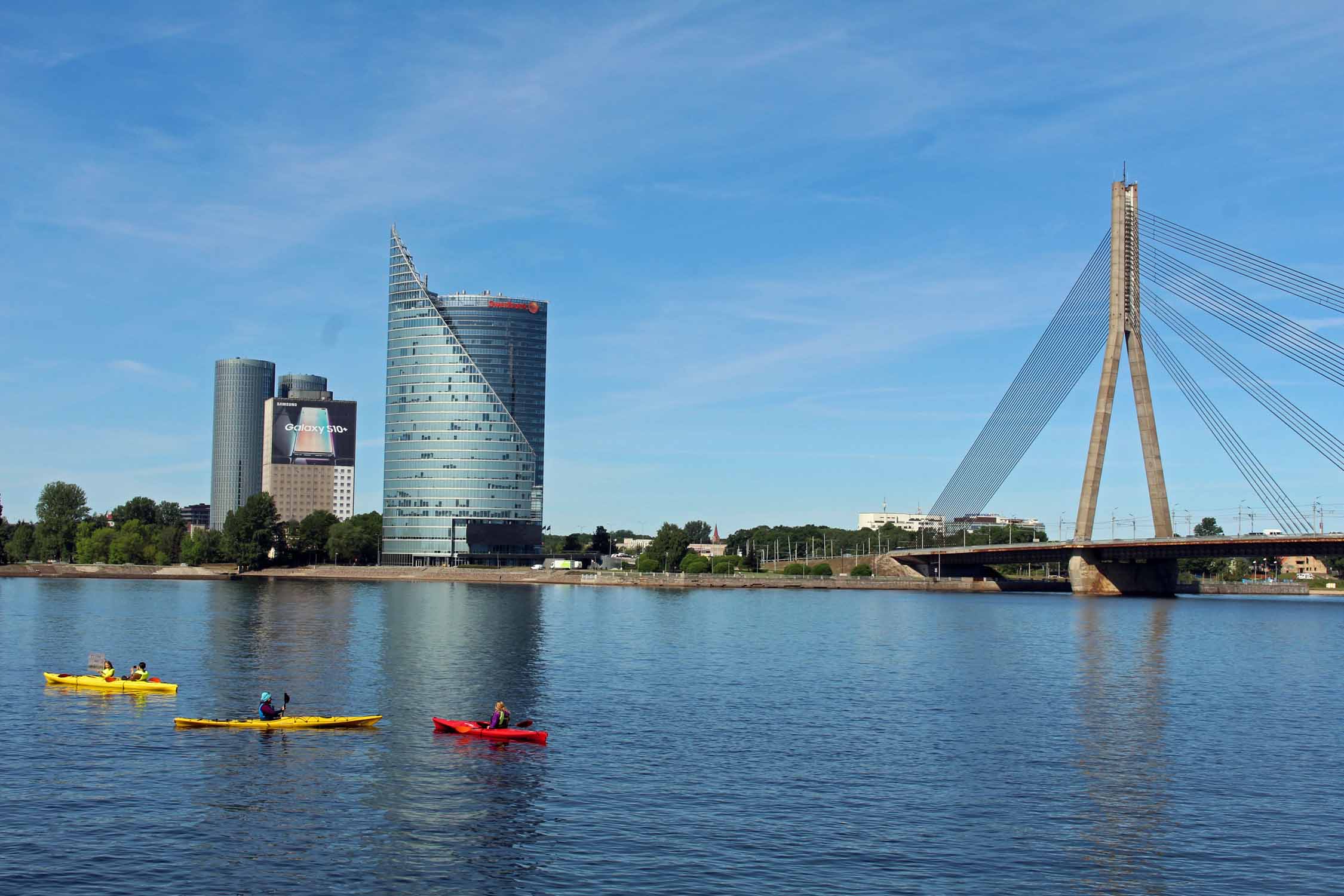Riga, pont Vansu, fleuve Daugava