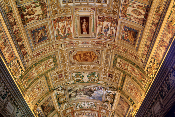 Plafond, galerie des Cartes, musée du Vatican