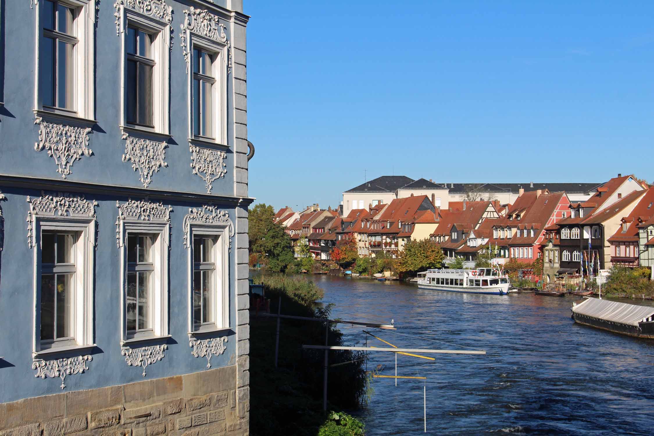 Bamberg, la maison bleu, façade, Petite Venise