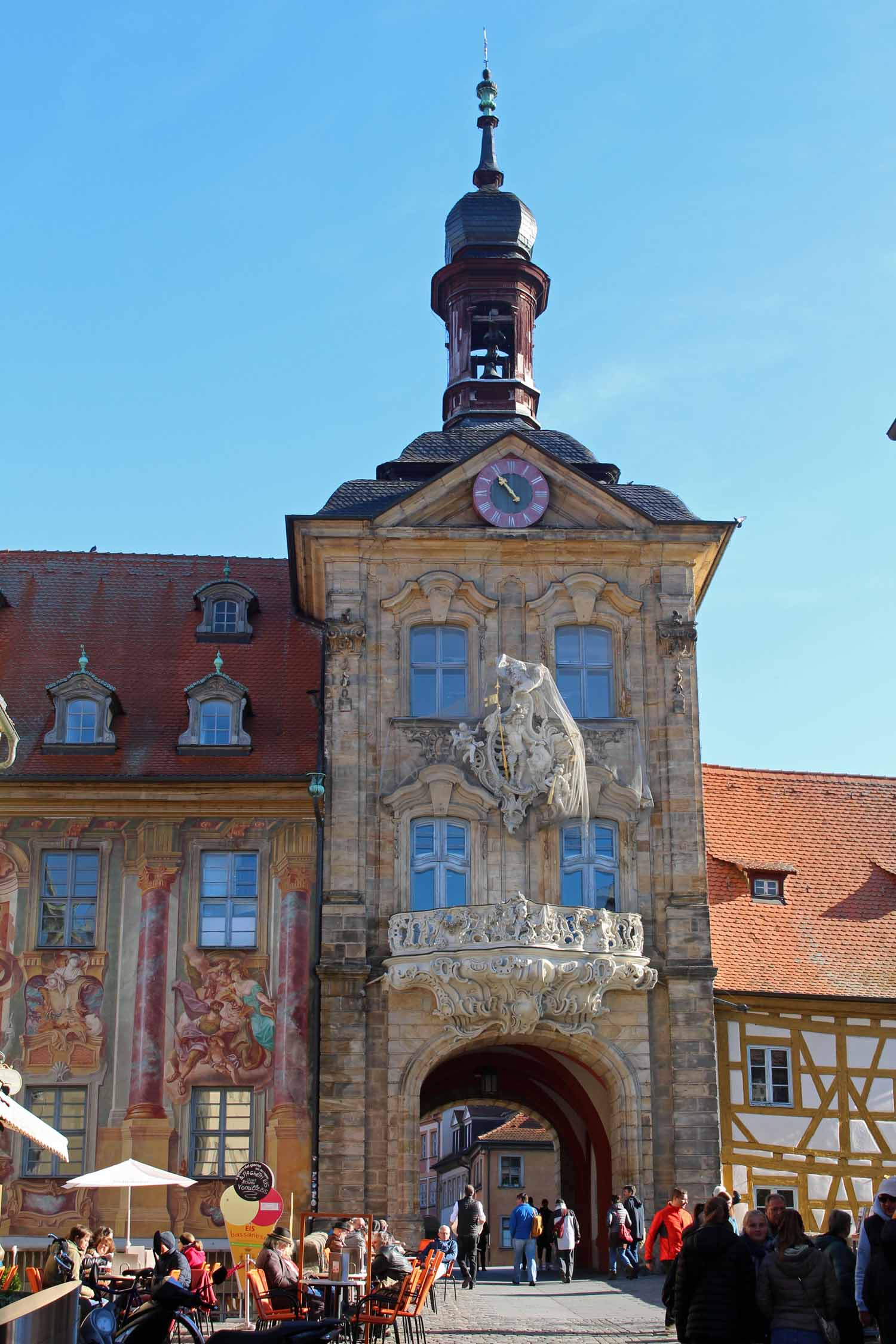 Bamberg, ancien hôtel de ville, tour du Pont