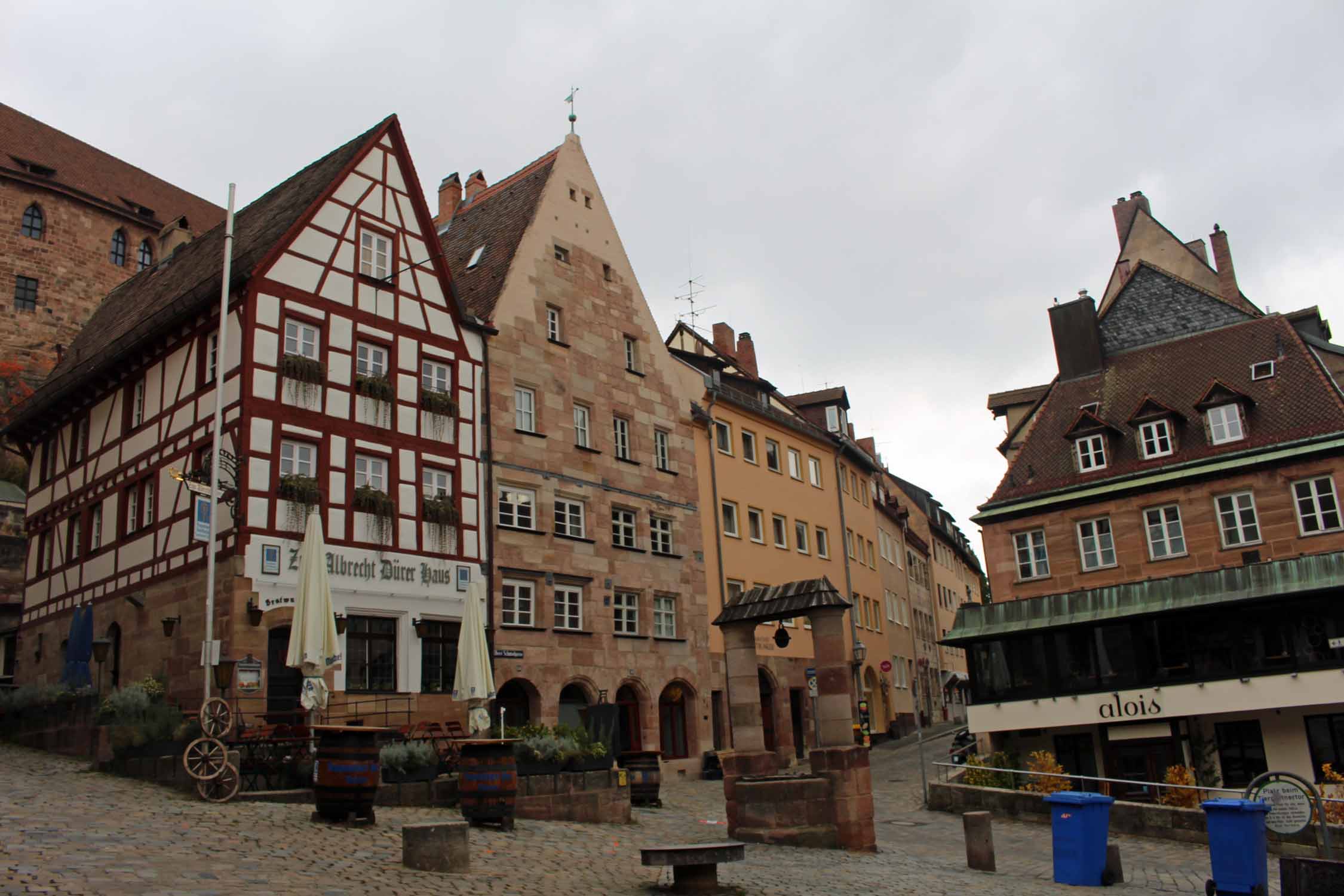 Nuremberg, maisons typiques rue Ob Schmiedgasse