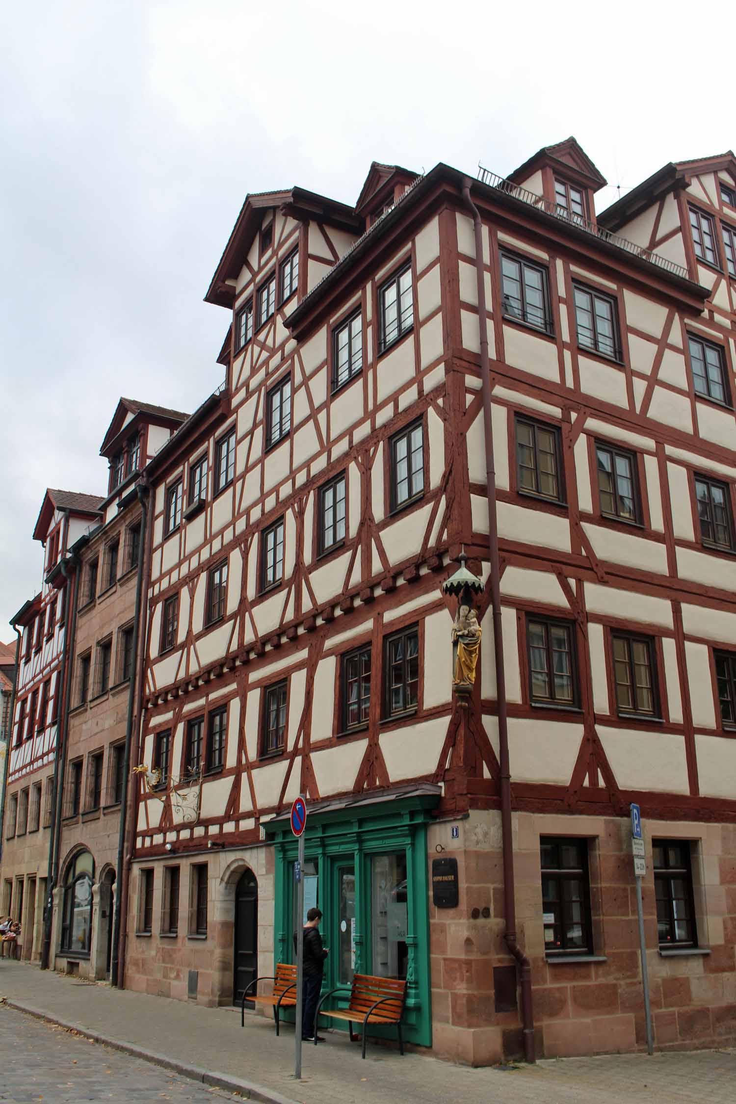 Nuremberg, Unschlittplatz, maison à colombage