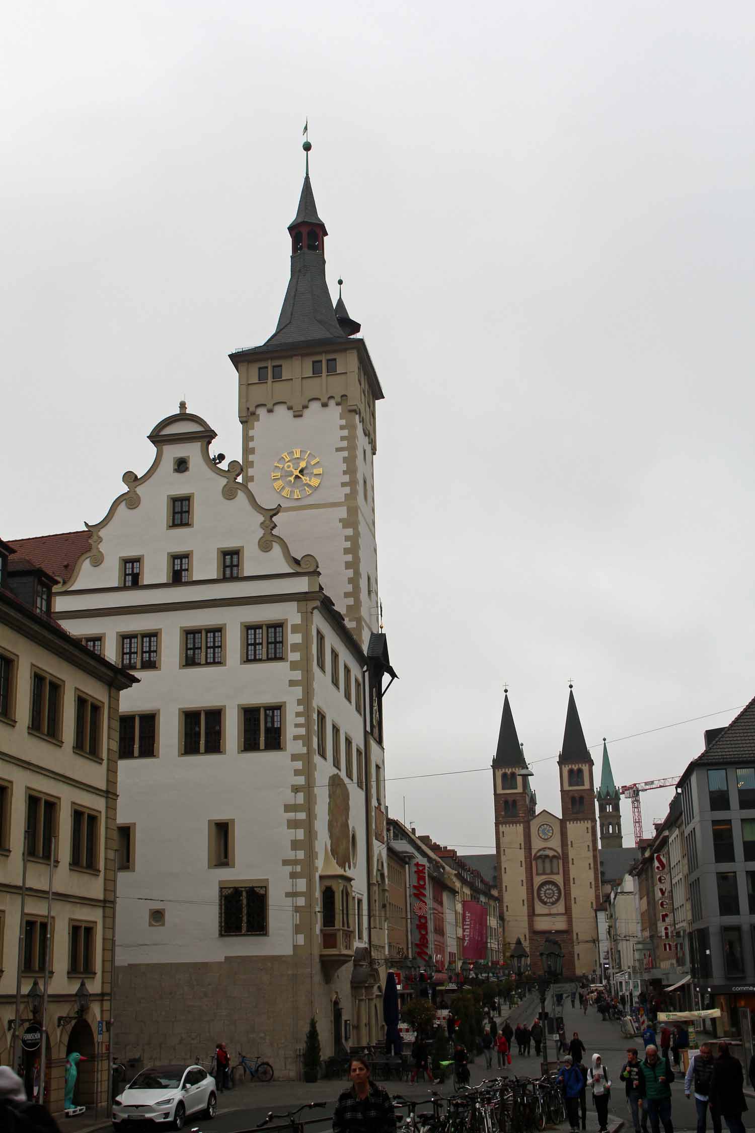 Wurtzbourg, cathédrale, hôtel de ville