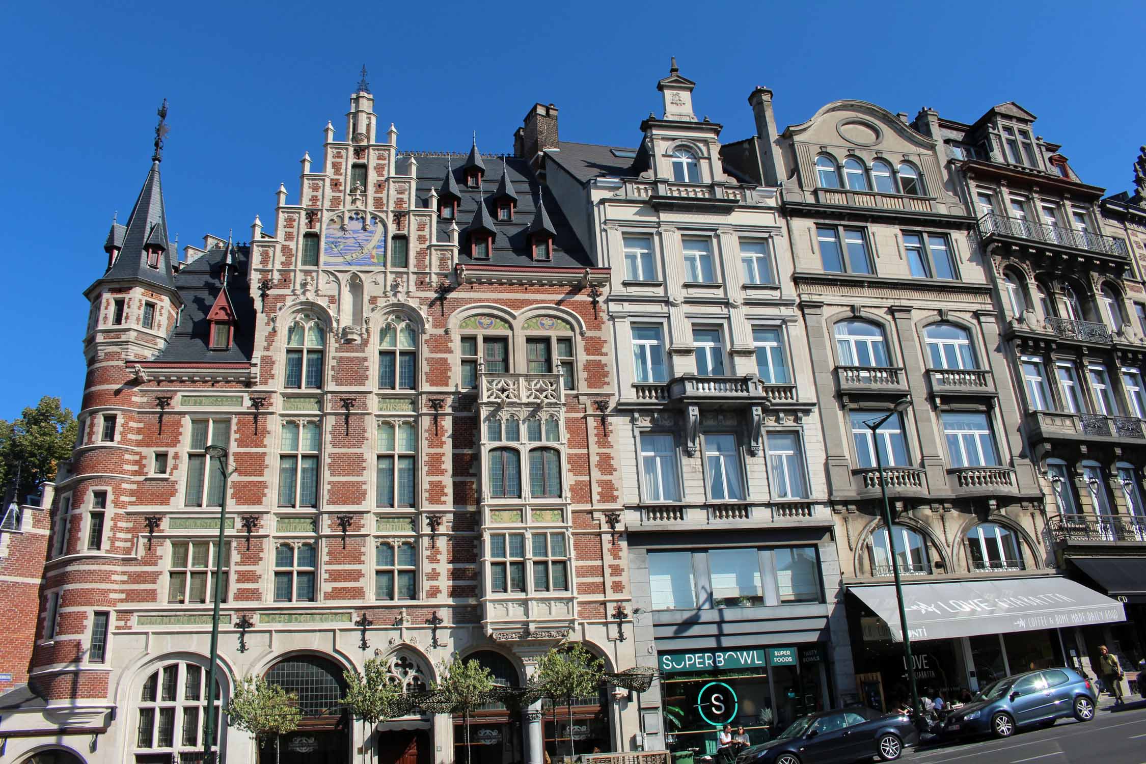 Bruxelles, façades rue Montagne de la Cour