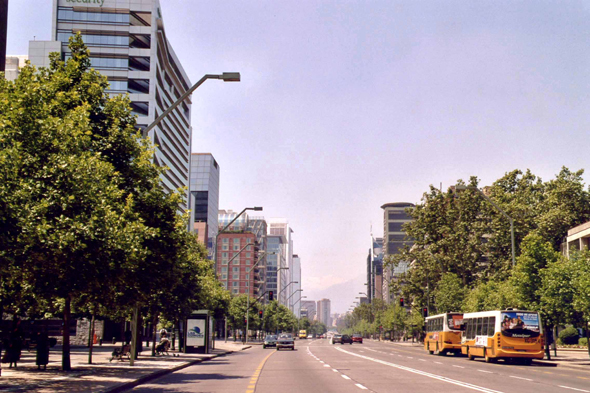 Santiago du Chili, avenue Apoquindo