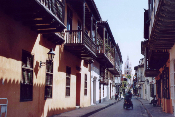 Colombie, Carthagène, rue colorée