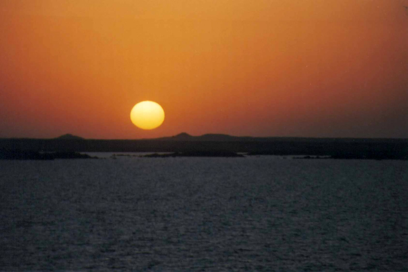 Lac Nasser, coucher de soleil