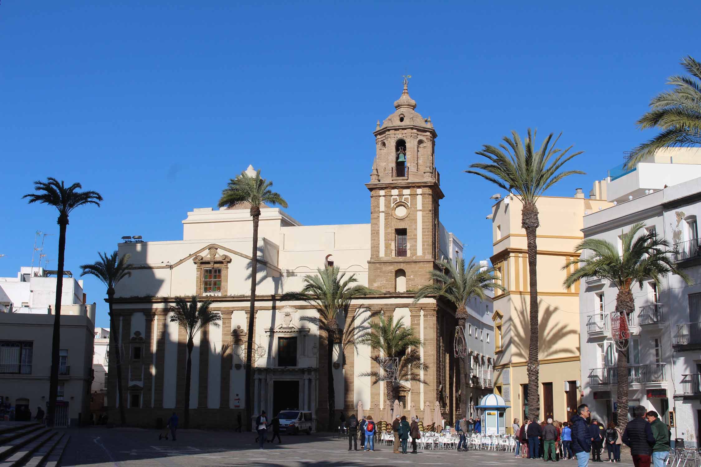 Cadix, place de cathédrale, église Santiago Apostol
