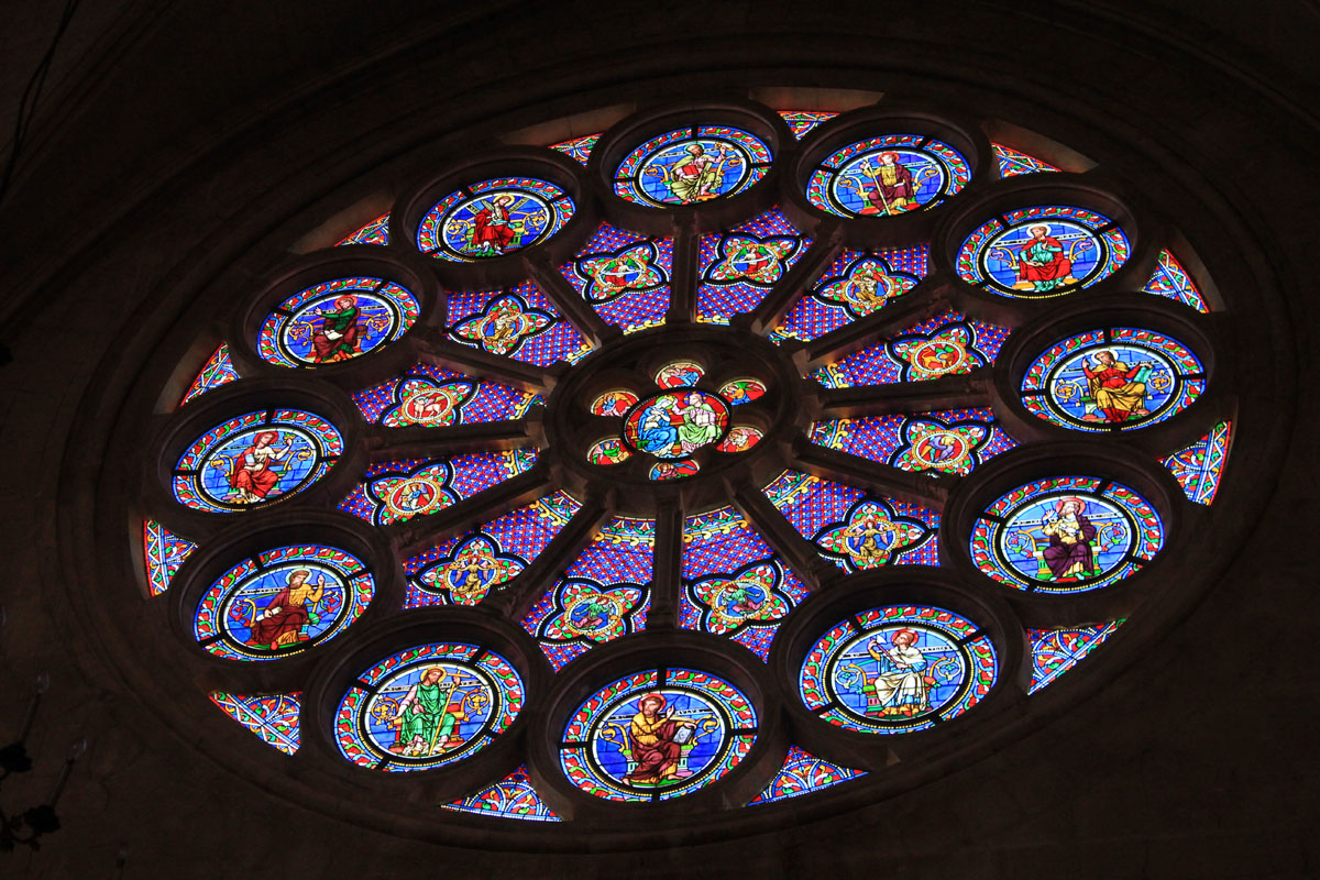 Montpellier, cathédrale Saint-Pierre, rosace
