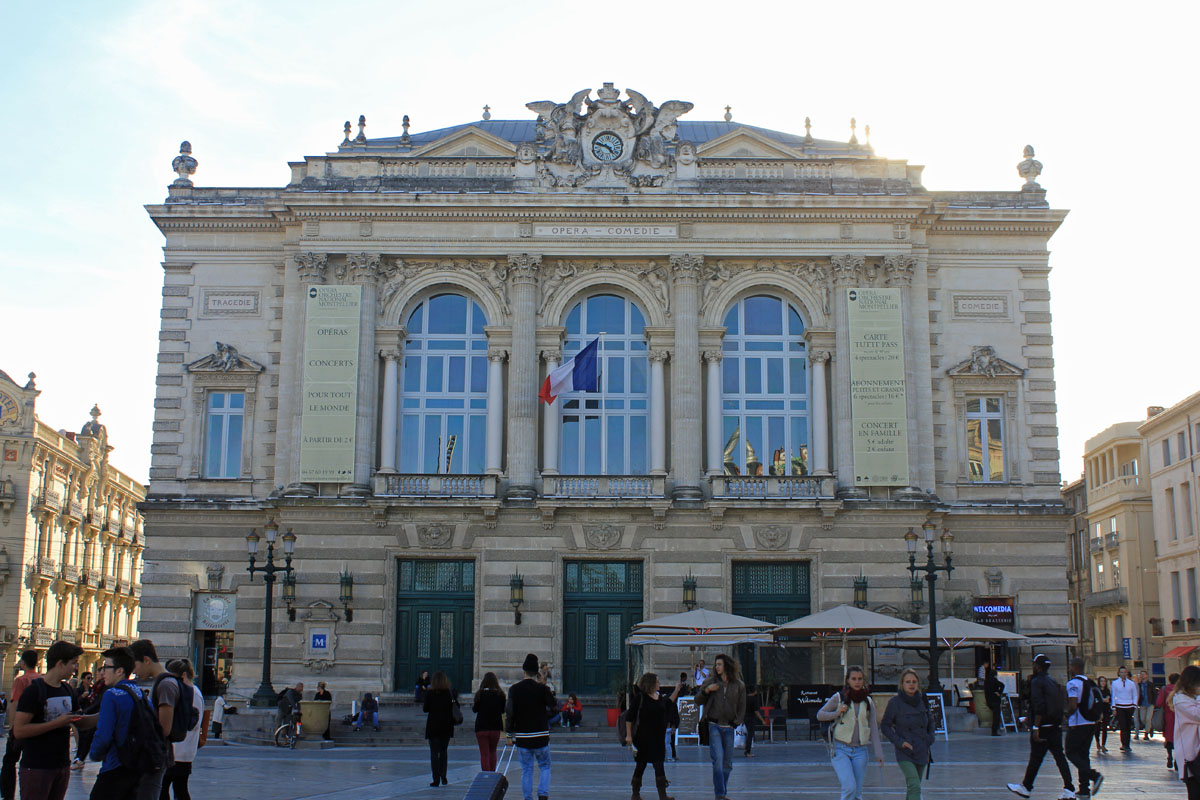 Montpellier, place de la Comédie, Opéra