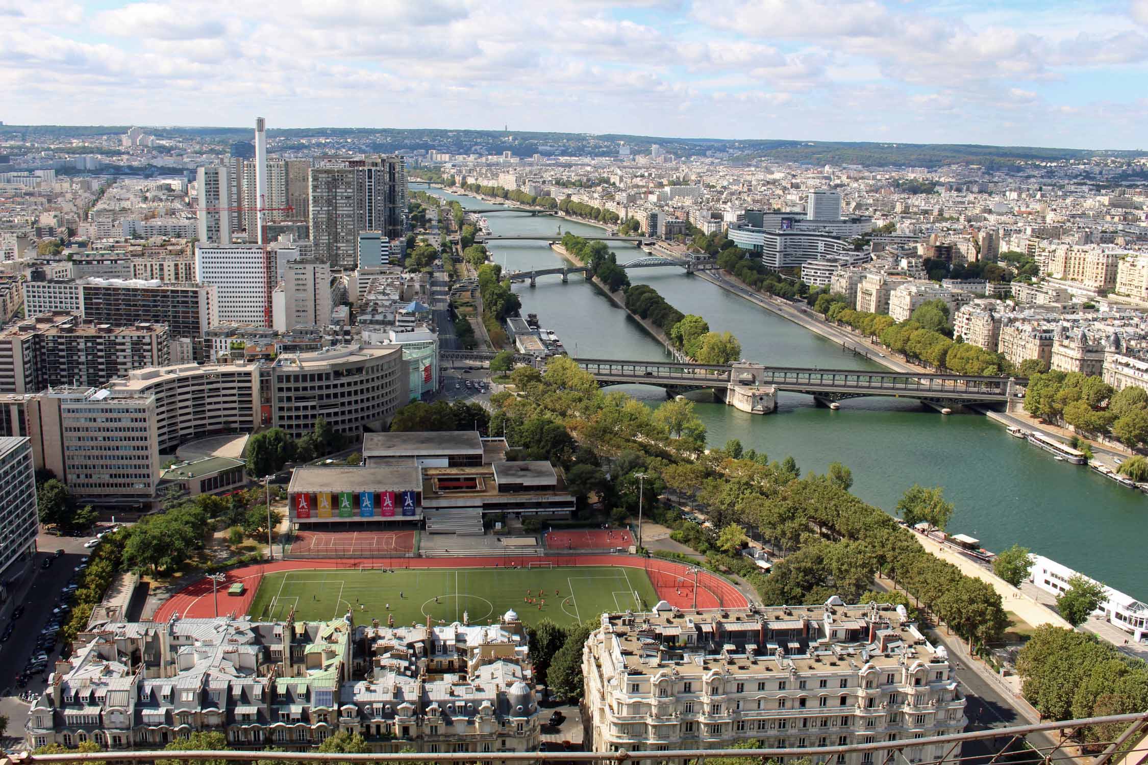 Paris, Seine, vue, sud-ouest