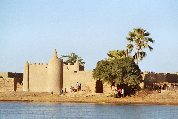 Mali, fleuve Niger, mosquée