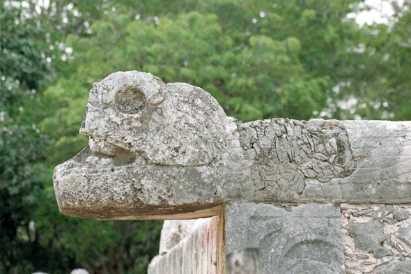 Chichen Itza, tête de serpent