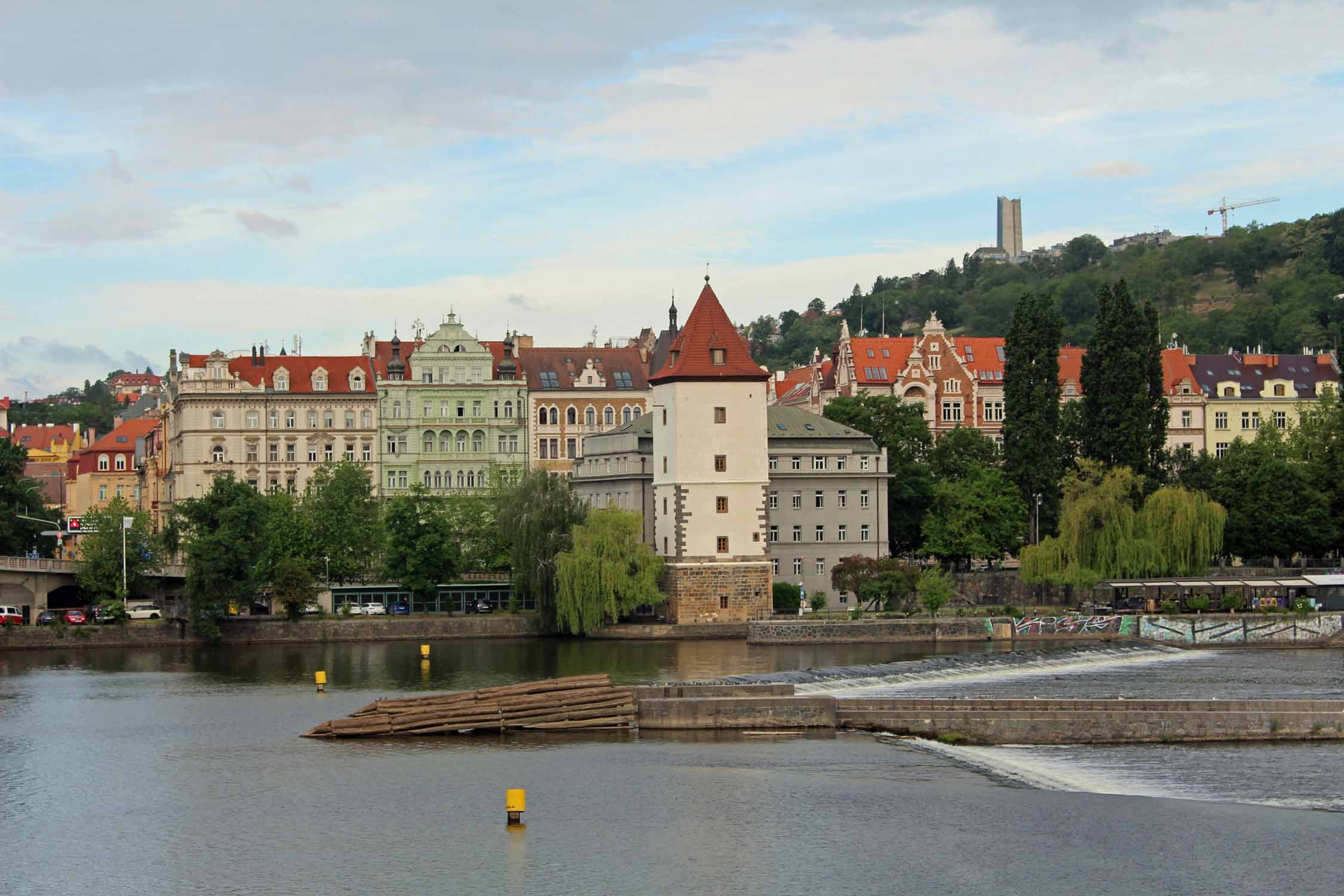 Prague, rivière Vltata, berges