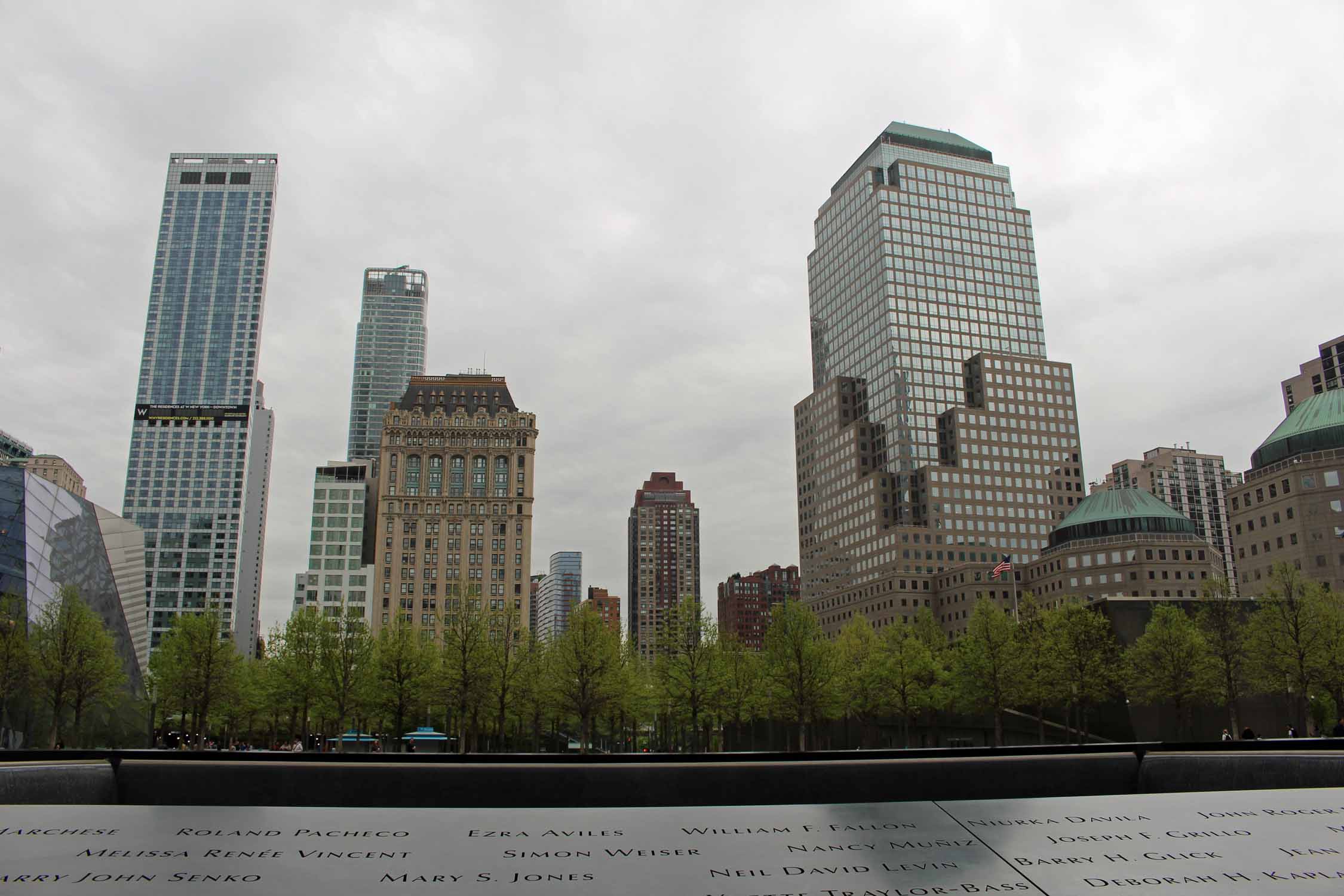 New York, Manhattan, parc du mémorial du 11 septembre