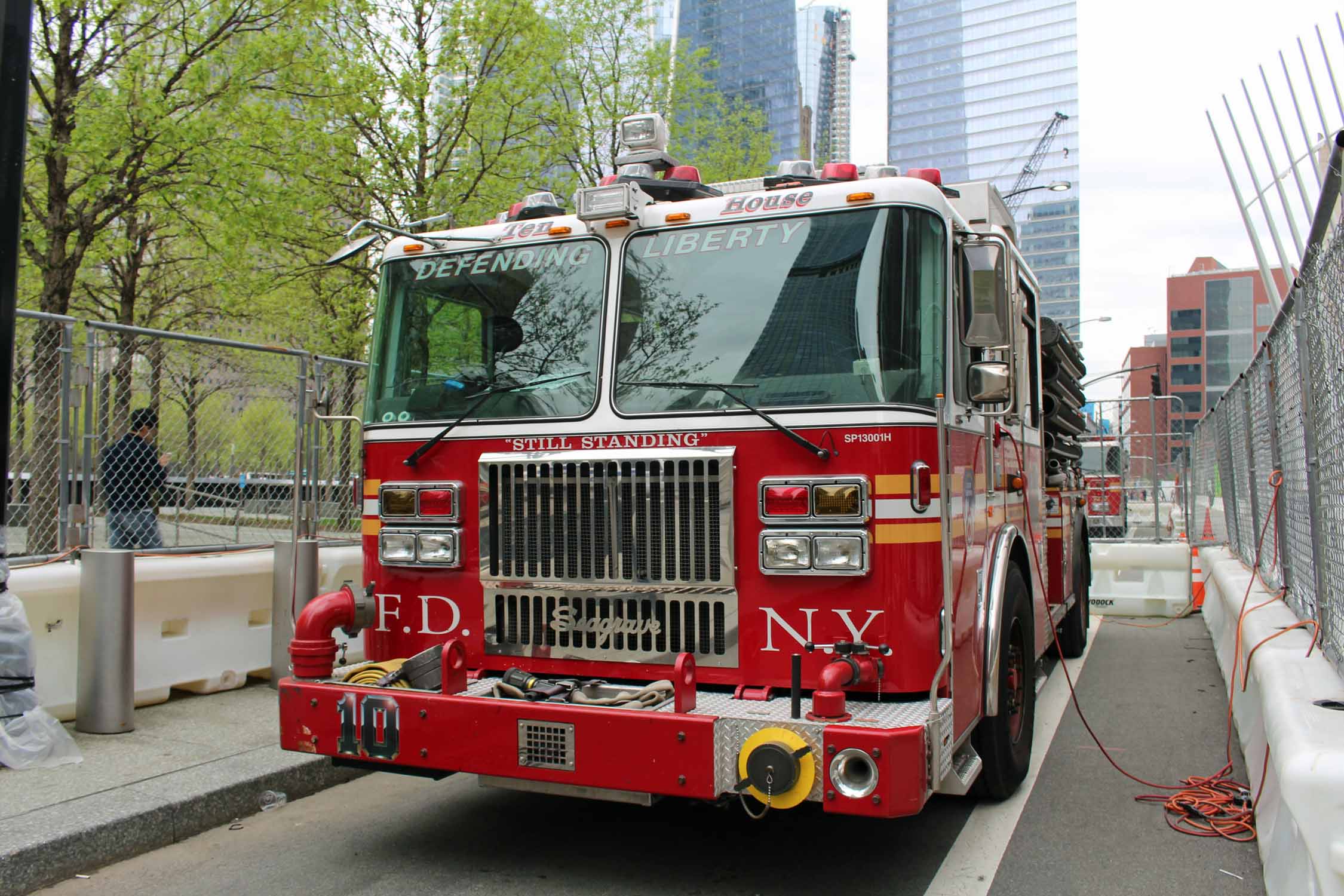 New York, Manhattan, World Trade Center, camion de pompier