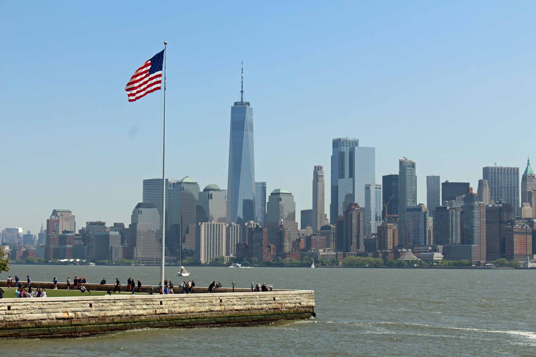 New York, Manhattan, drapeau américain