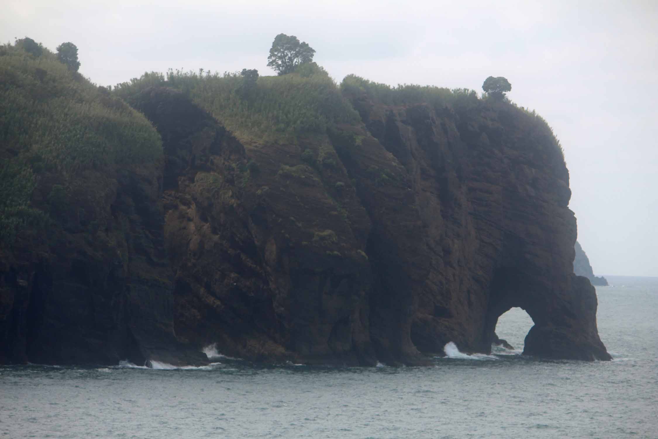 Açores, São Miguel, La falaise de la Tombe des éléphants à Capelas