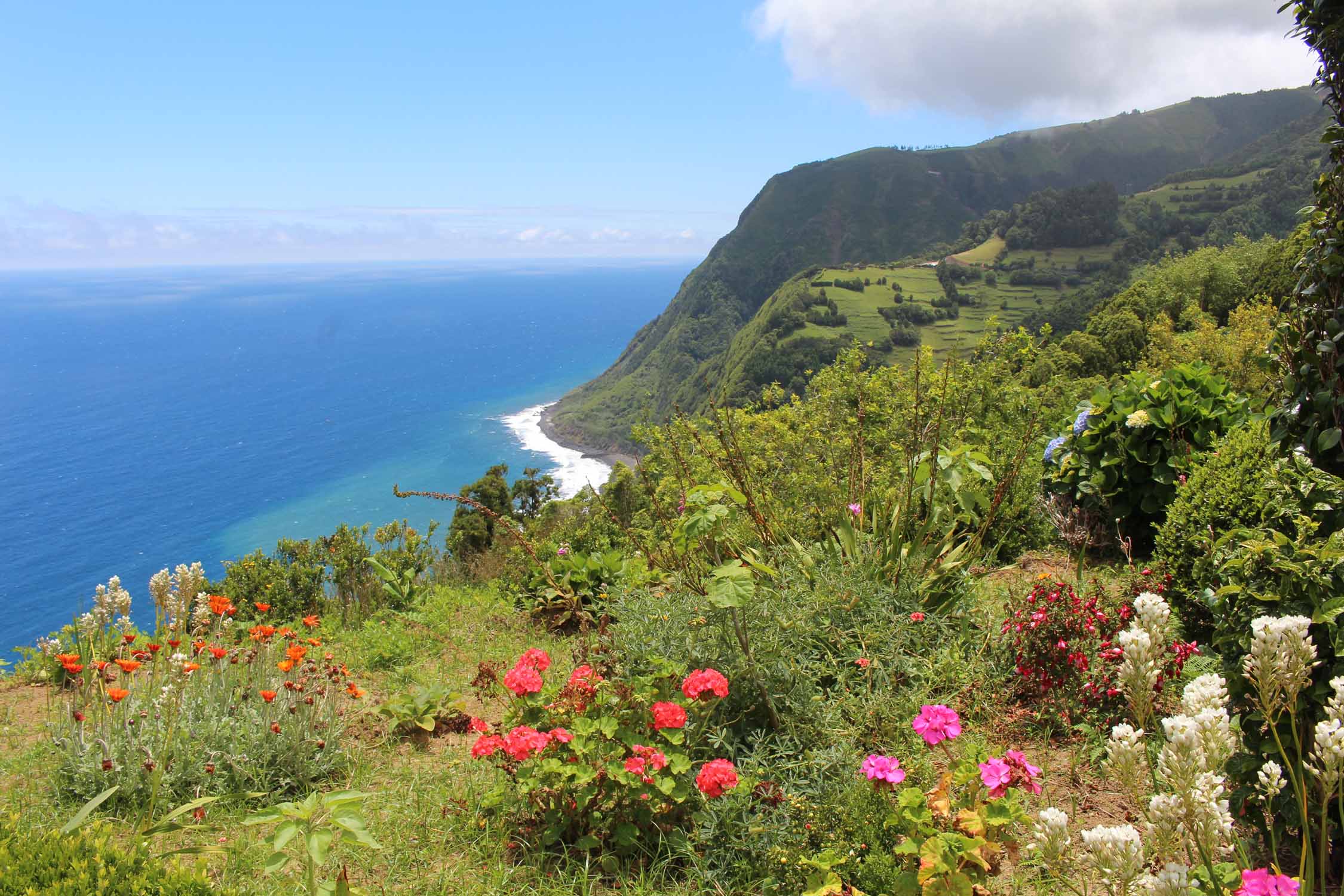 Panorama à Ponta da Madrugada sur l'île de São Miguel, Açores