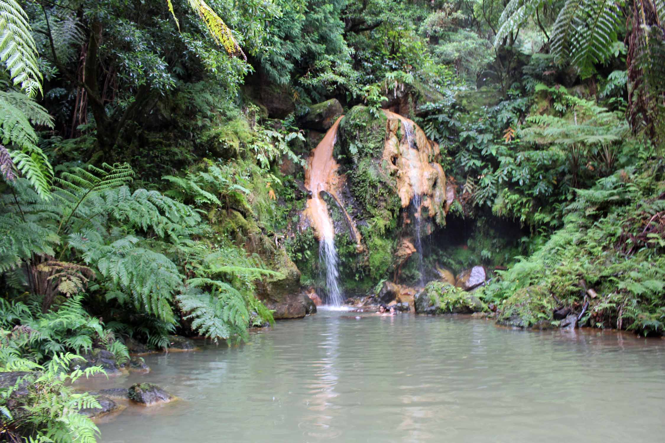 Les bains de Caldeira Velha sur l'île de São Miguel, Açores