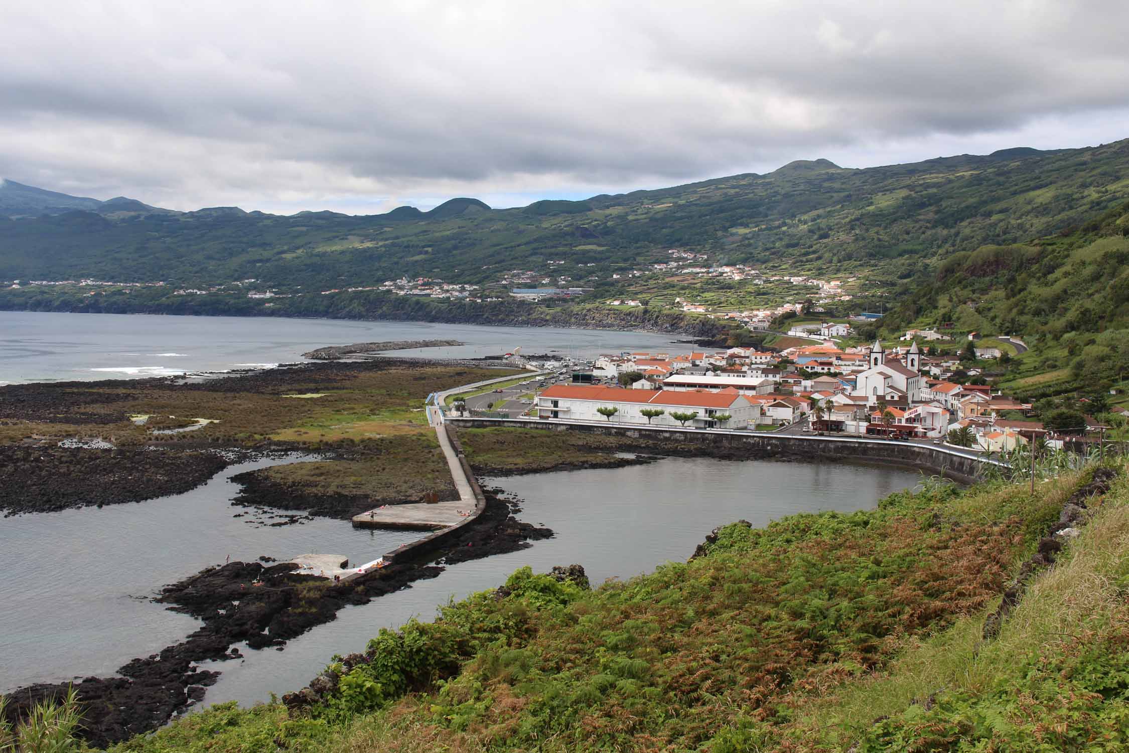 Des falaises à Lajes do Pico, île de Pico, Açores