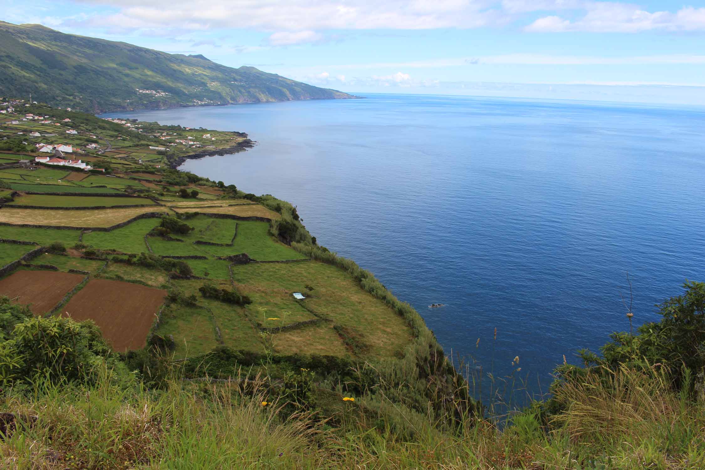 Magnifique paysage de la côte sud de l'ile de Pico, Açores