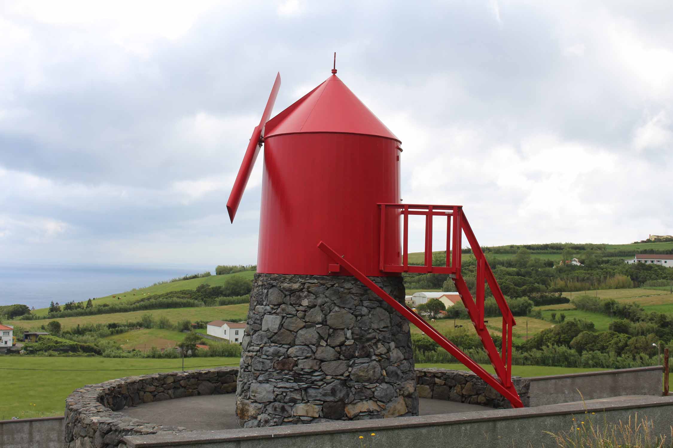 Le moulin de Salão sur l'ile de Pico, Açores