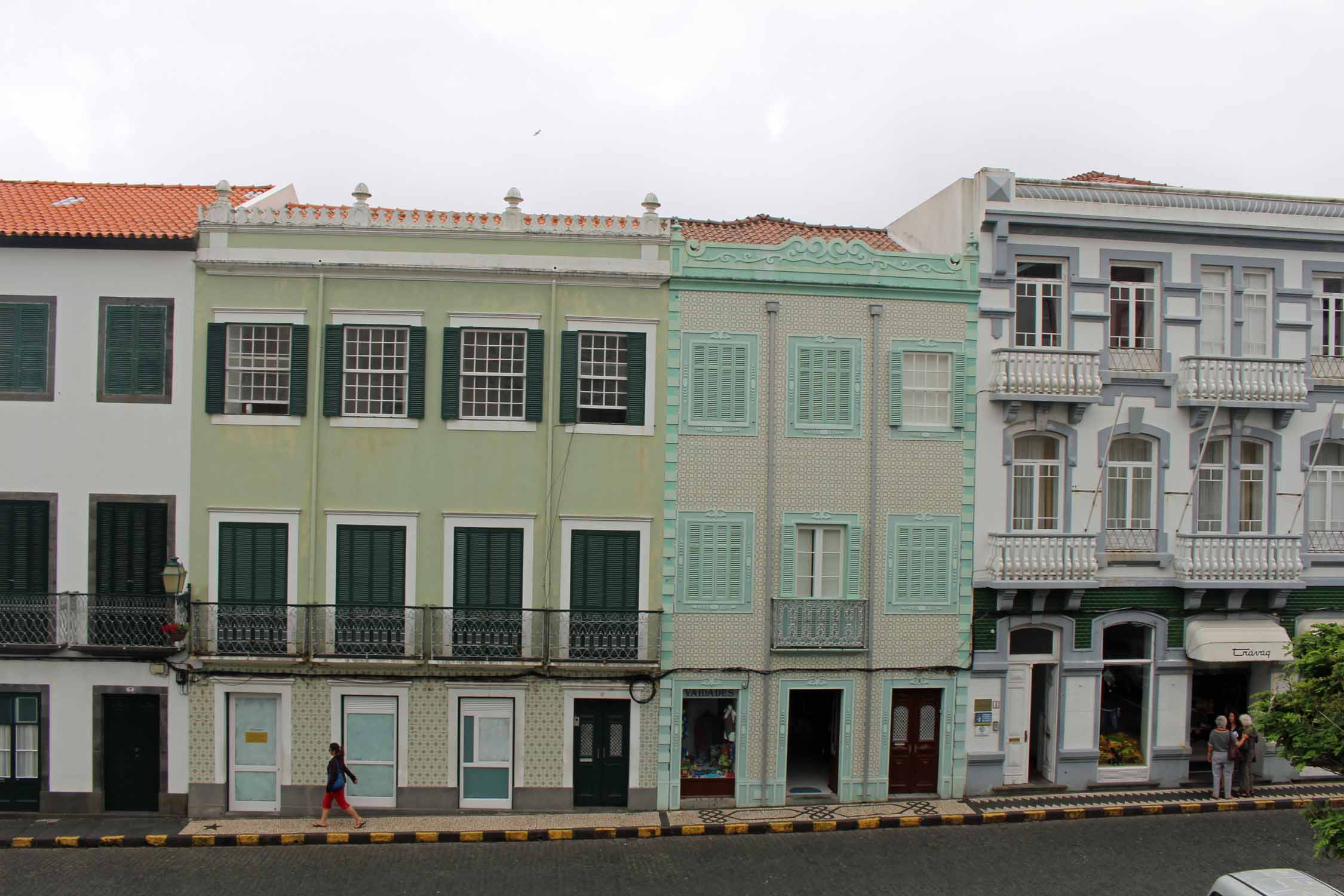 Açores, Île de Faial, Horta, maisons typiques