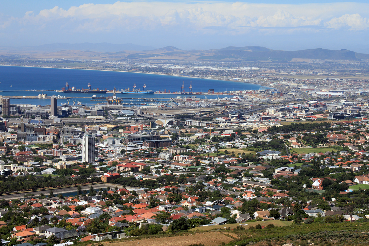 Jolie vue sur la ville du Cap