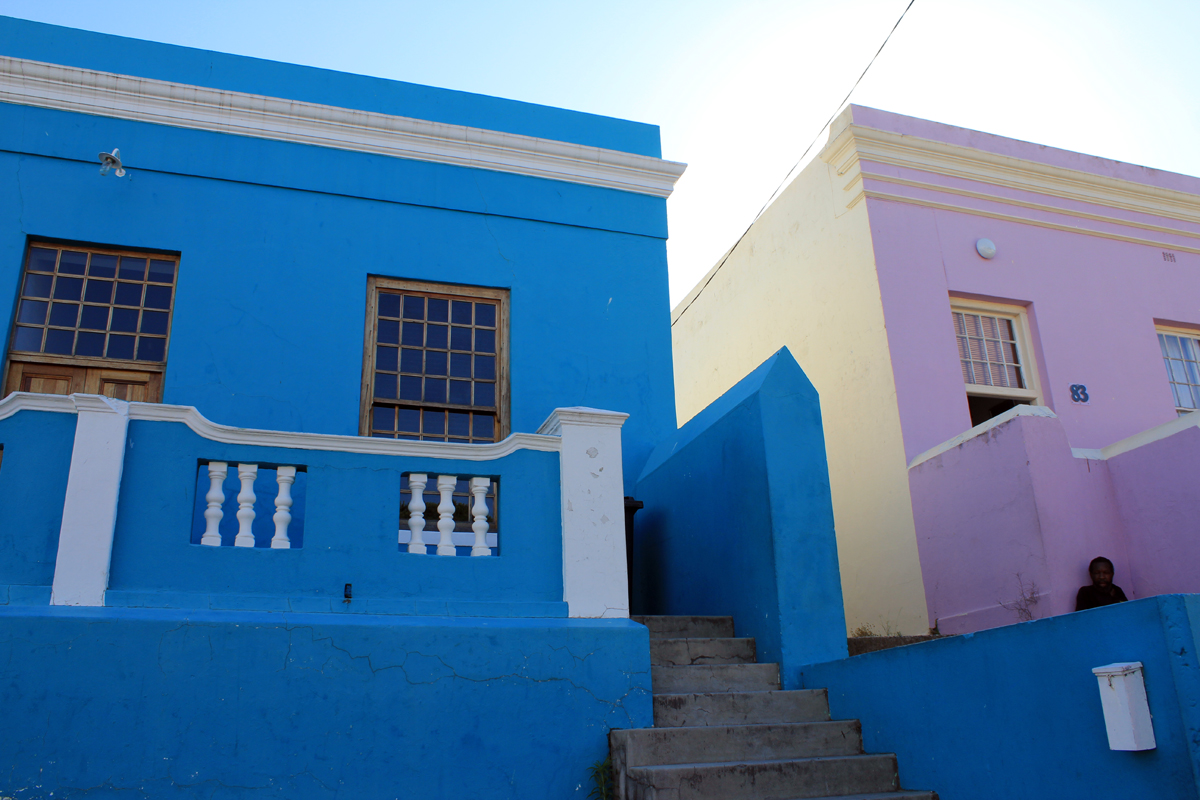 Une maison bleu au Cap, Afrique du Sud