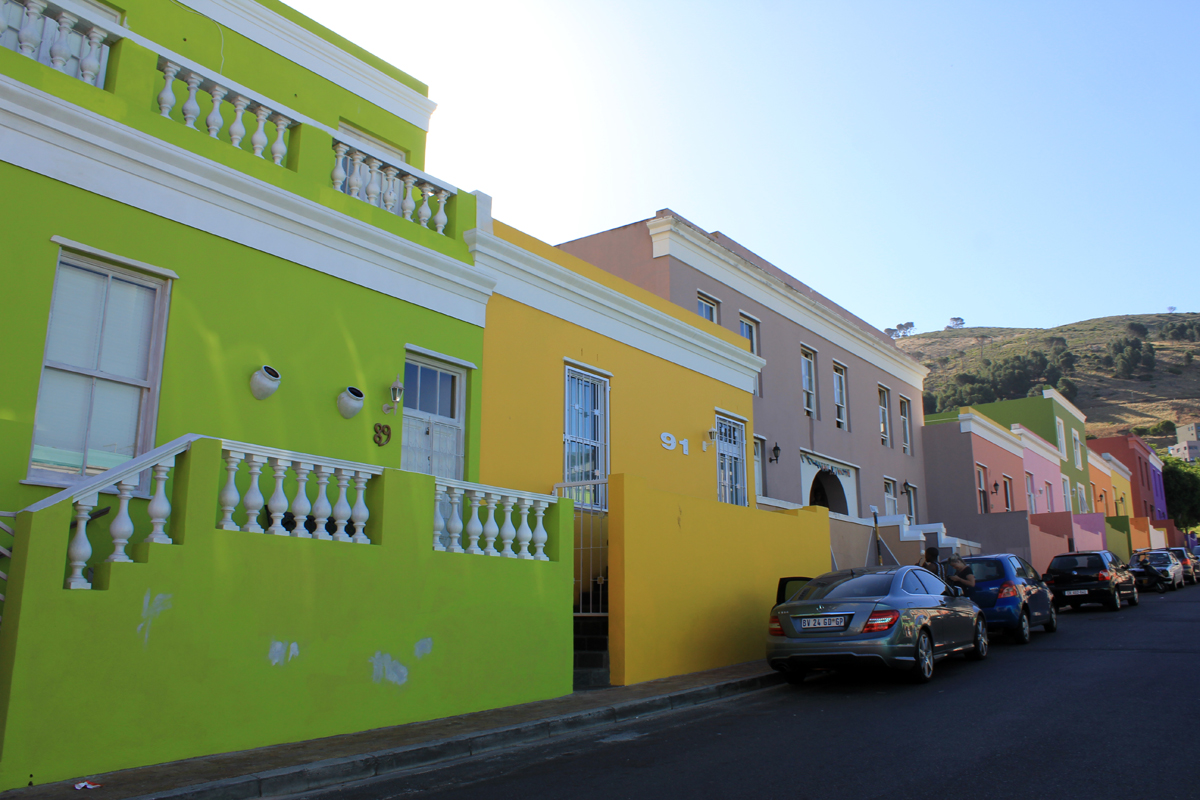 Des maisons colorées dans le quartier malais du Cap