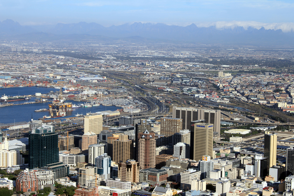 Le centre-ville du Cap en Afrique du Sud