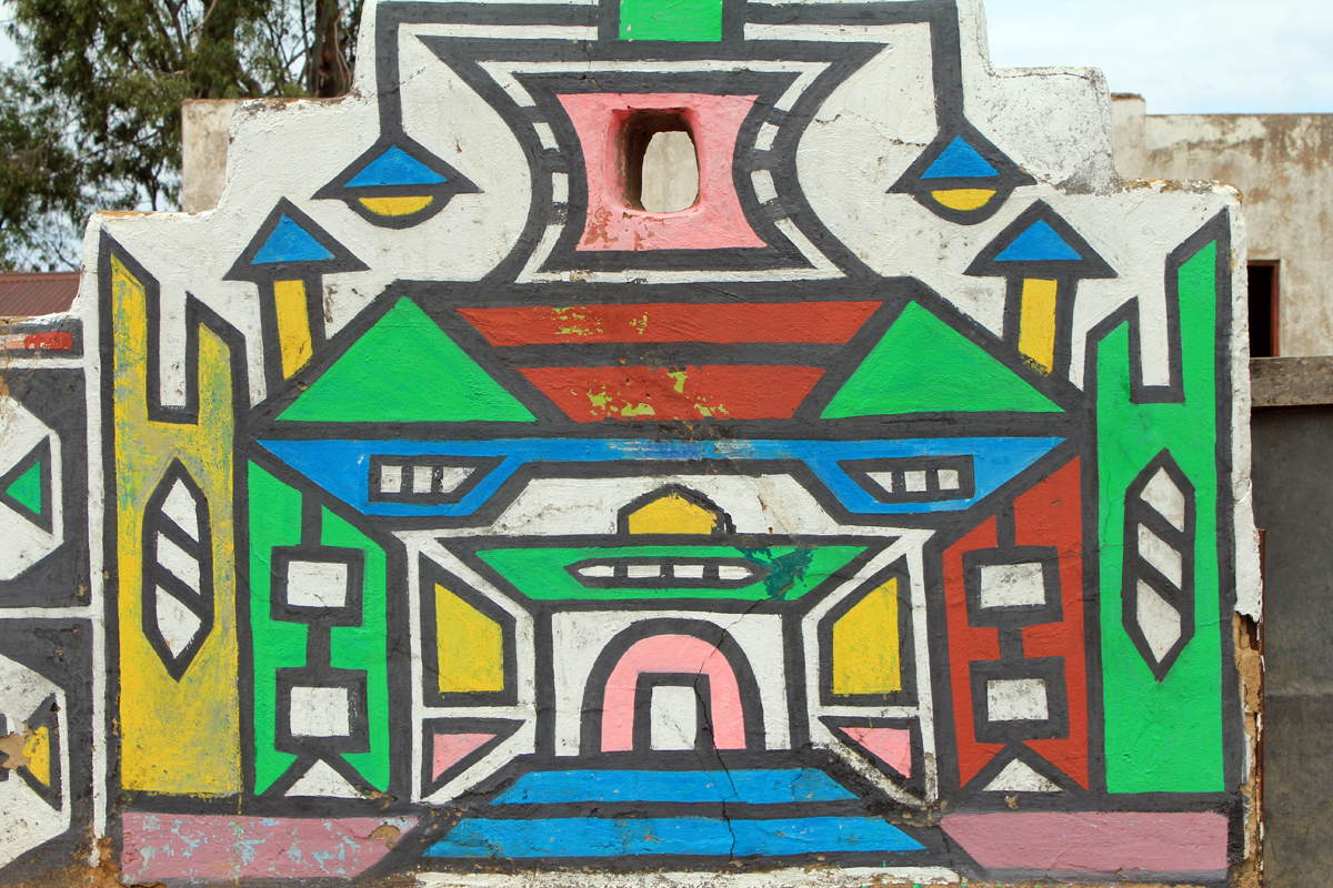 Village Ndebele, dessin