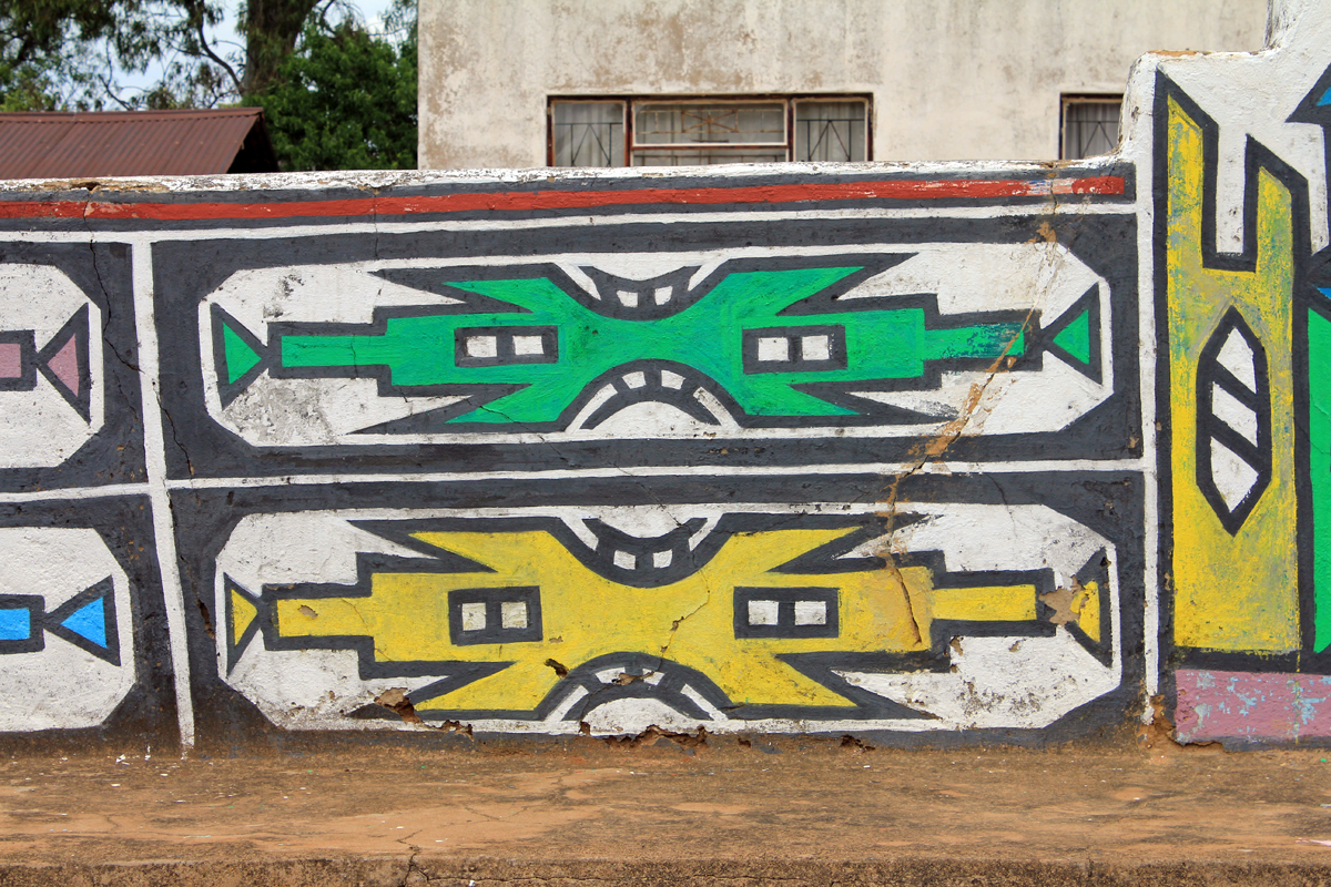 Village Ndebele, dessin, mur