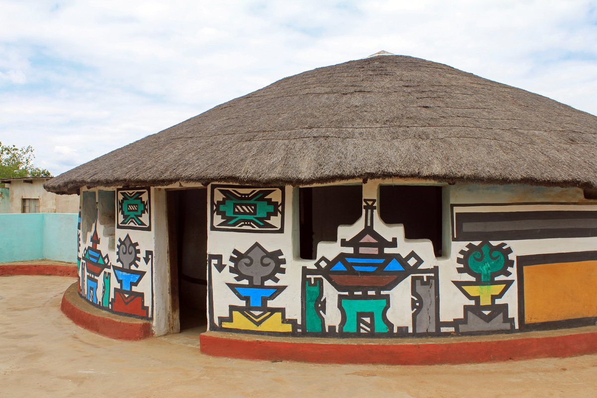 Village Ndebele, maison