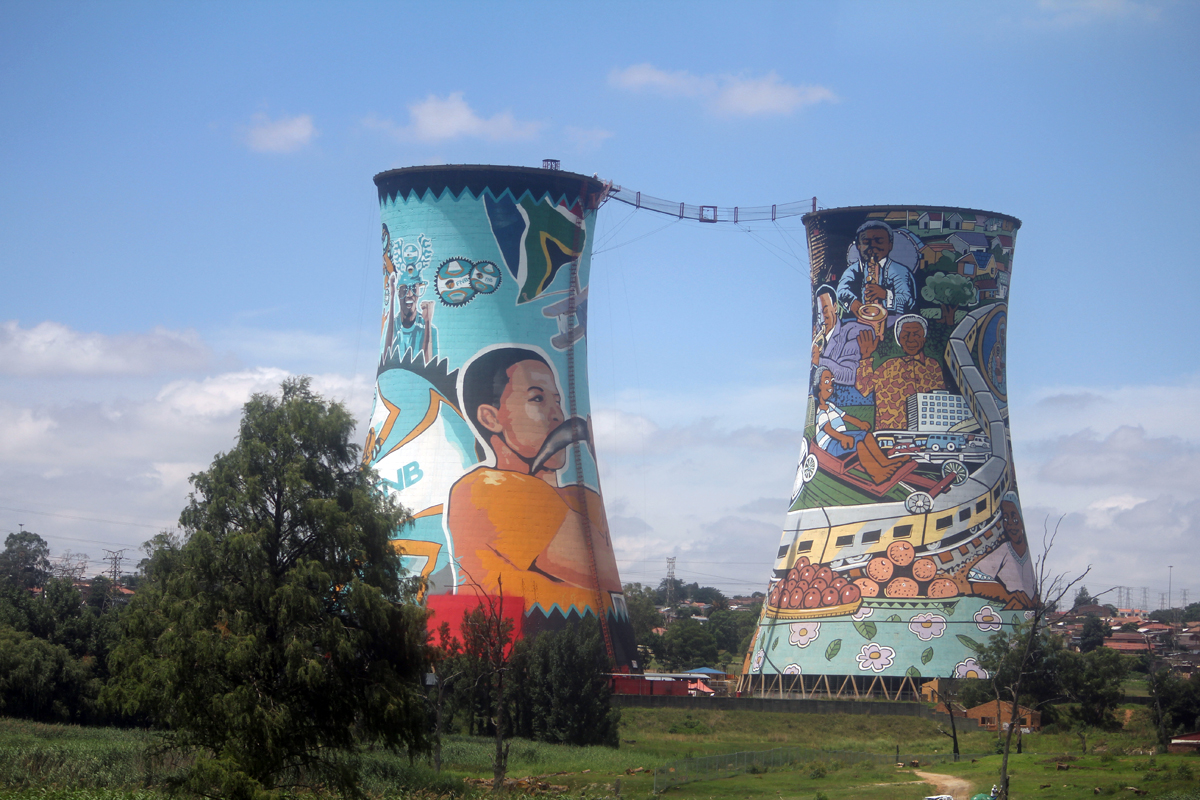 Soweto, centrale thermique, Mandela