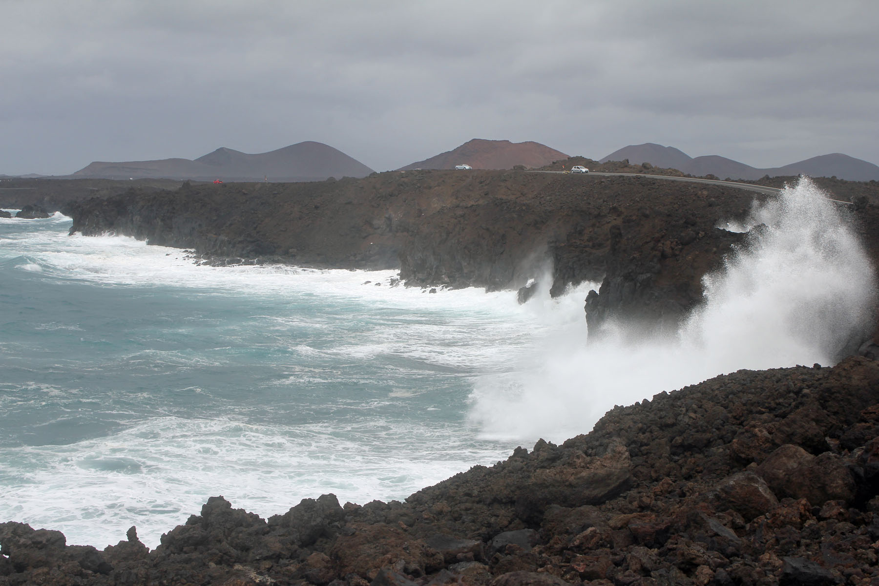 Lanzarote, vague, Punta del Volcán