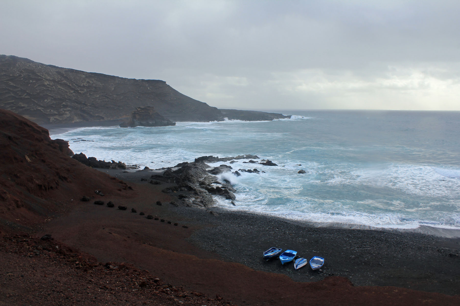 Lanzarote, El Golfo, plage