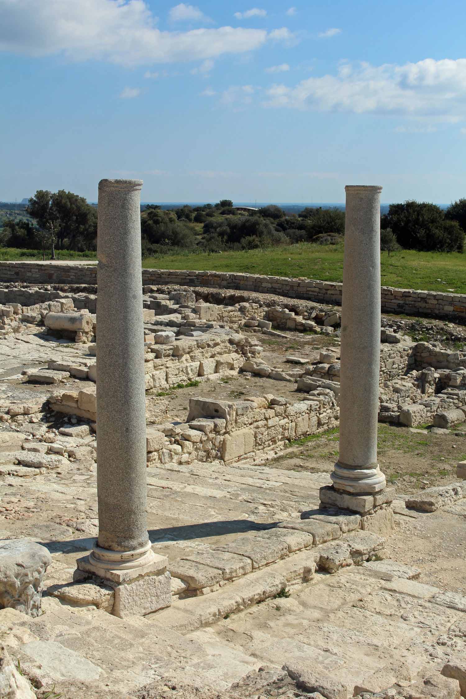 Kourion, site archéologique, colonnes