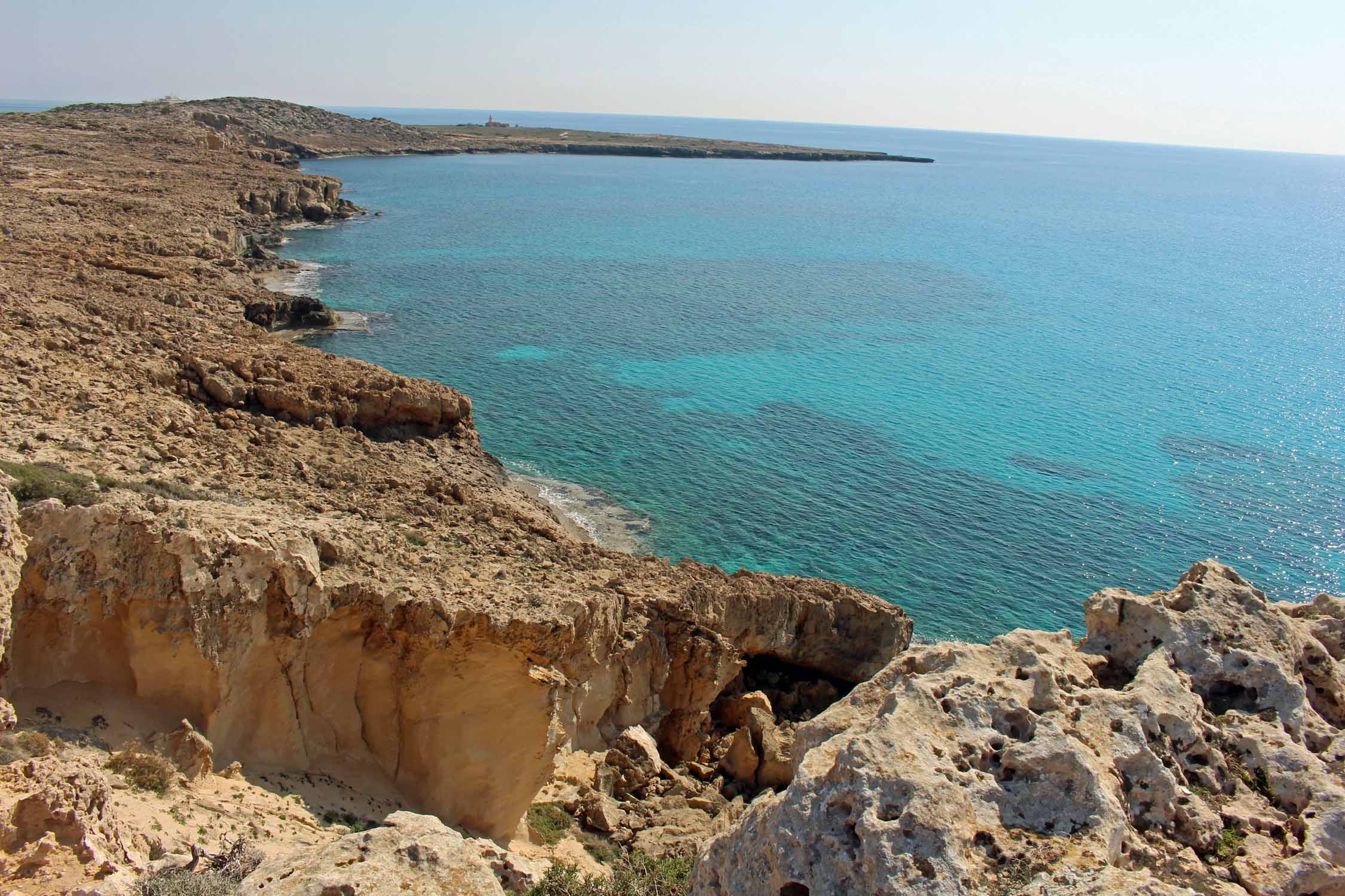 Chypre, Cap Greco, paysage, falaise