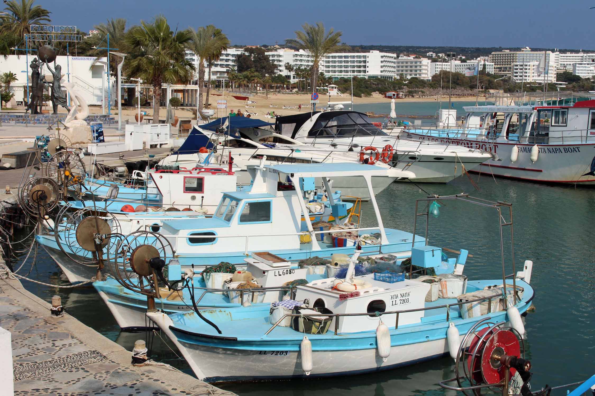 Chypre, Ayia Napa, bateaux de pêche